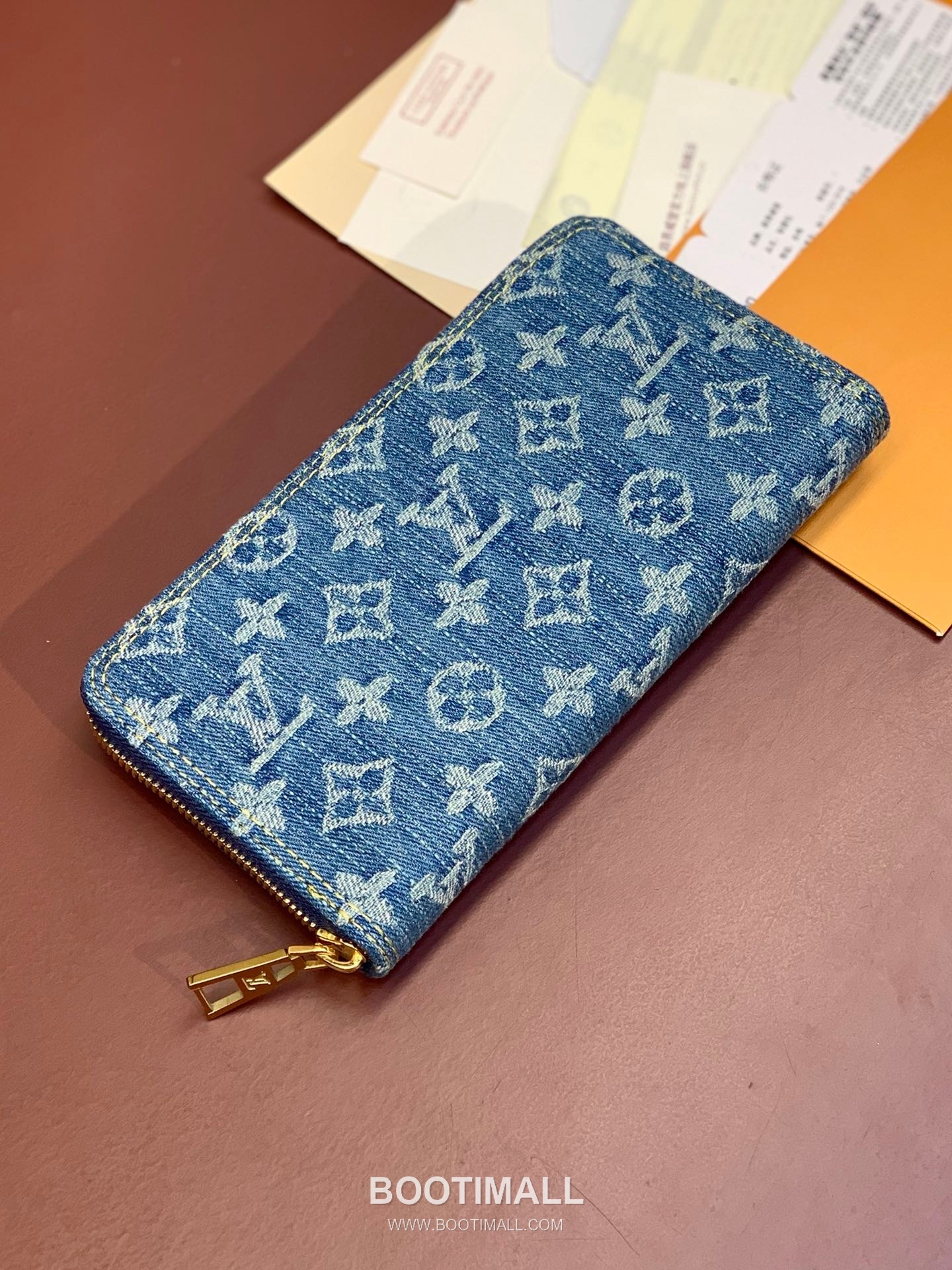루이비통 지피 월릿 모노그램 자카드 데님 레더 트리밍 블루 장지갑 Louis Vuitton Zippy Wallet Monogram Jacquard Denim Leather Trim Blue Long Wallet M82958 19.5cm 3