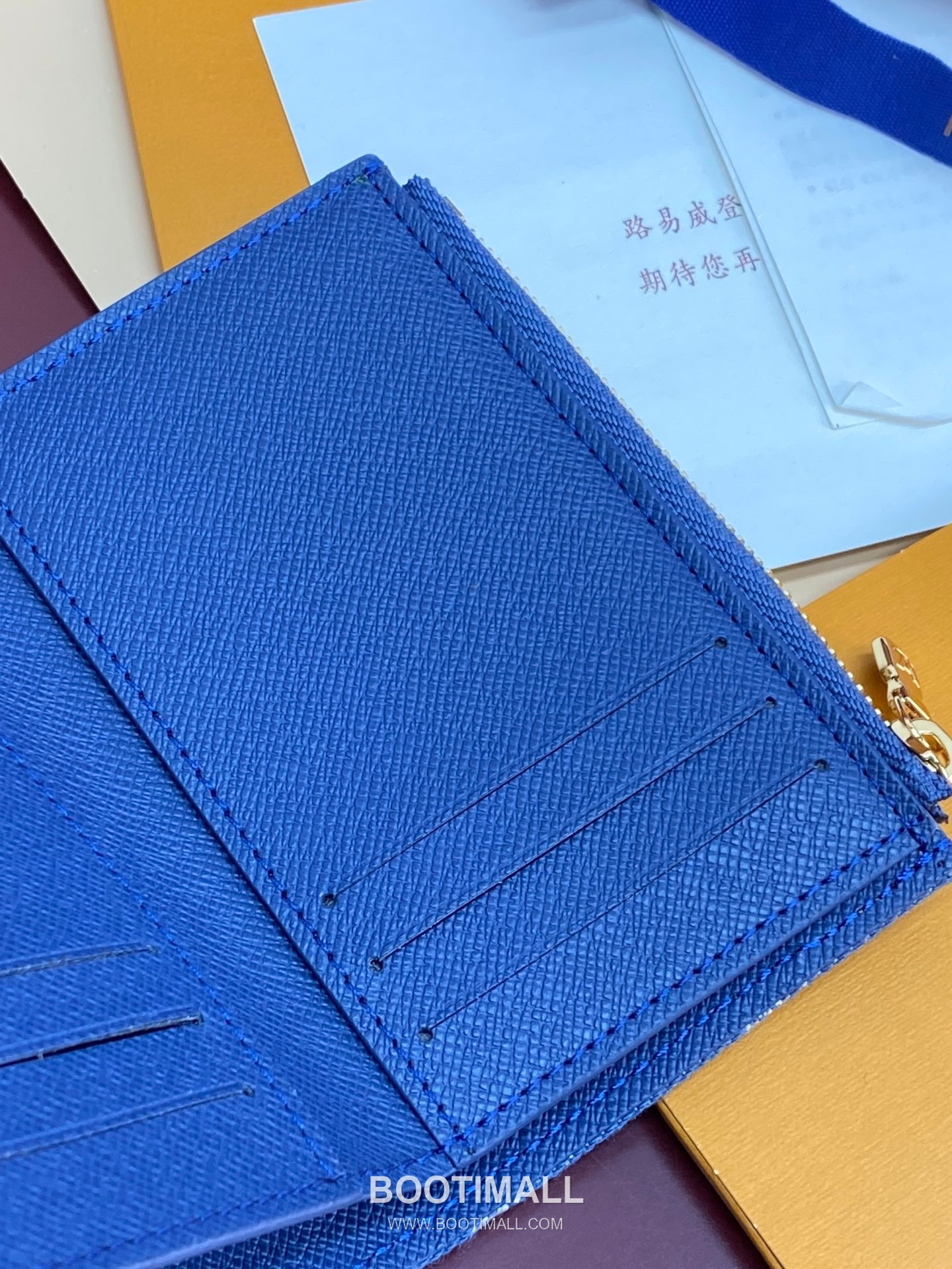 루이비통 빅토린 모노그램 데님 오가닉 코튼 레더 트리밍 블루 지갑 Louis Vuitton Victorine Monogram Denim Organic Cotton Leather Trim Blue Wallet M13212 12cm 8