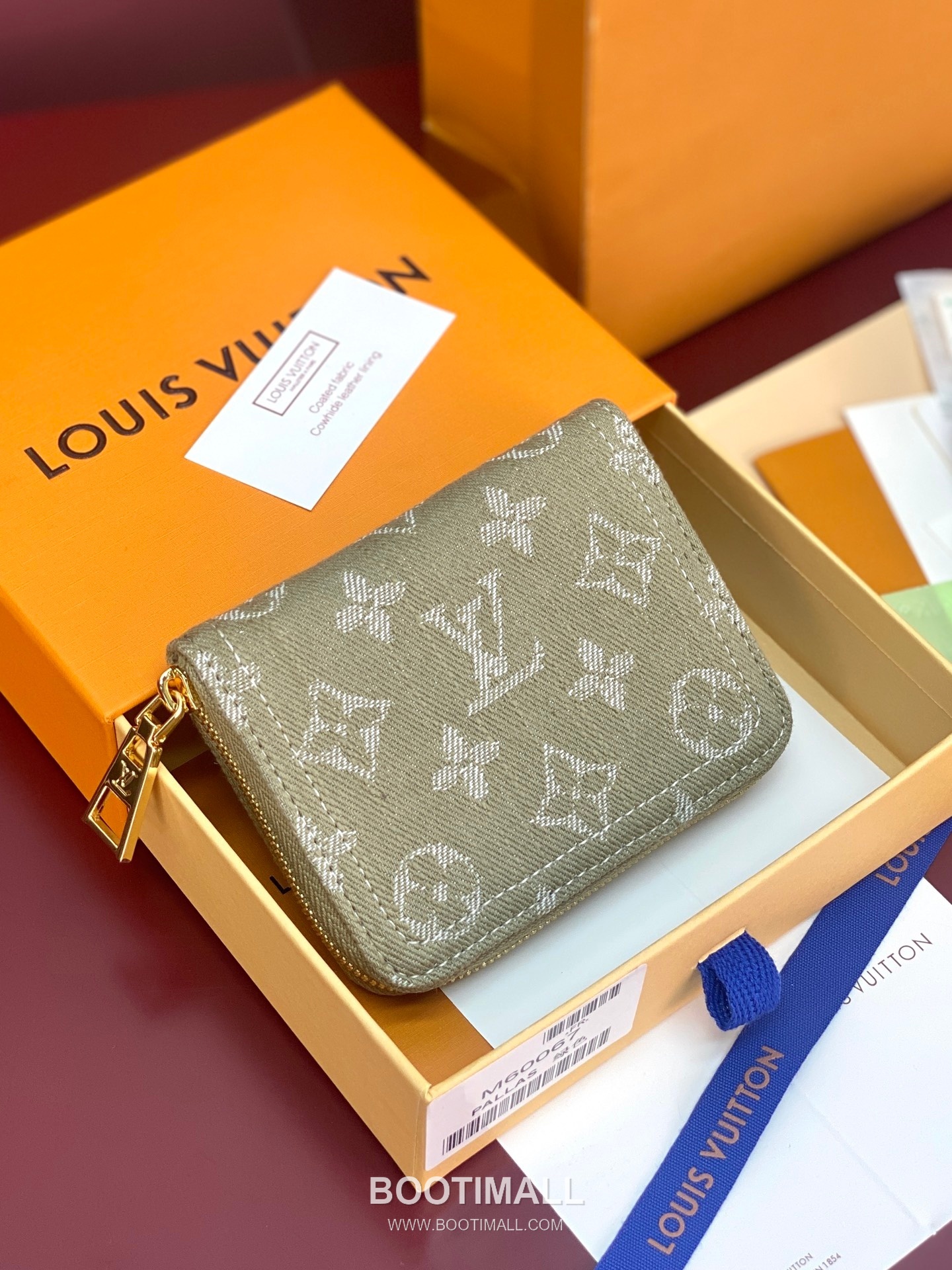 루이비통 지피 코인퍼스 모노그램 자카드 데님 레더 트리밍 그린 지갑 Louis Vuitton Zippy Coin Purse Monogram Jacquard Denim Leather Trim Green Wallet M60067 11cm 2