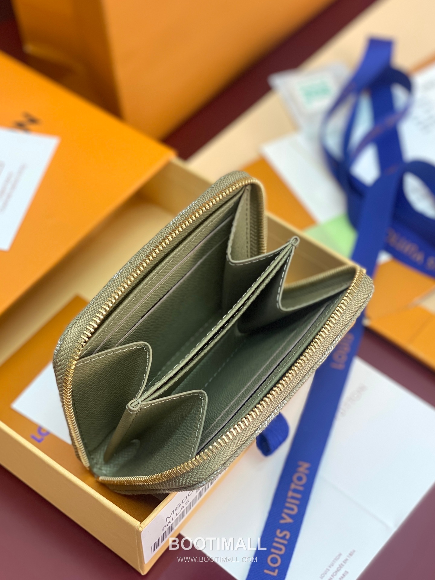 루이비통 지피 코인퍼스 모노그램 자카드 데님 레더 트리밍 그린 지갑 Louis Vuitton Zippy Coin Purse Monogram Jacquard Denim Leather Trim Green Wallet M60067 11cm 4