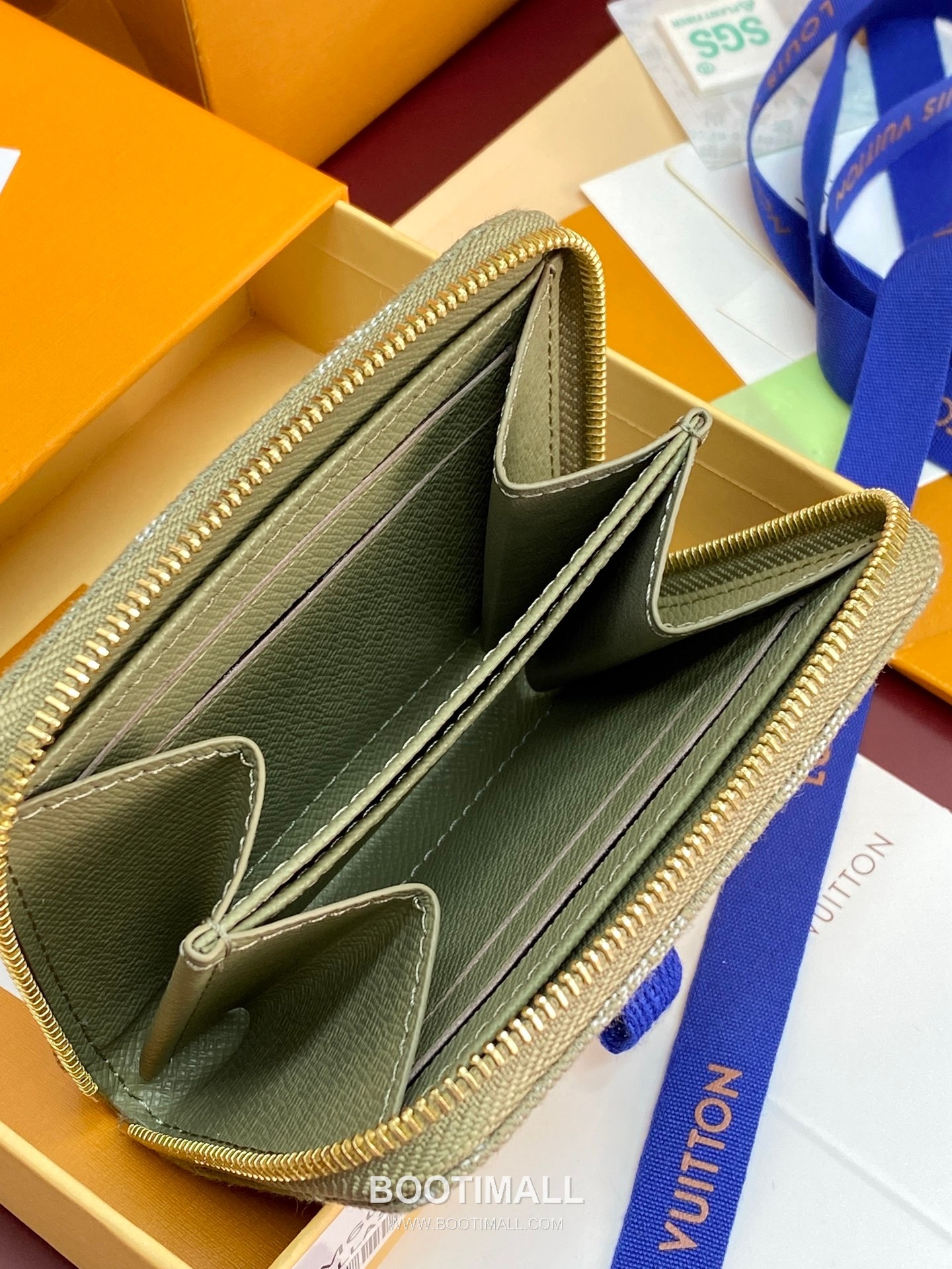 루이비통 지피 코인퍼스 모노그램 자카드 데님 레더 트리밍 그린 지갑 Louis Vuitton Zippy Coin Purse Monogram Jacquard Denim Leather Trim Green Wallet M60067 11cm 5