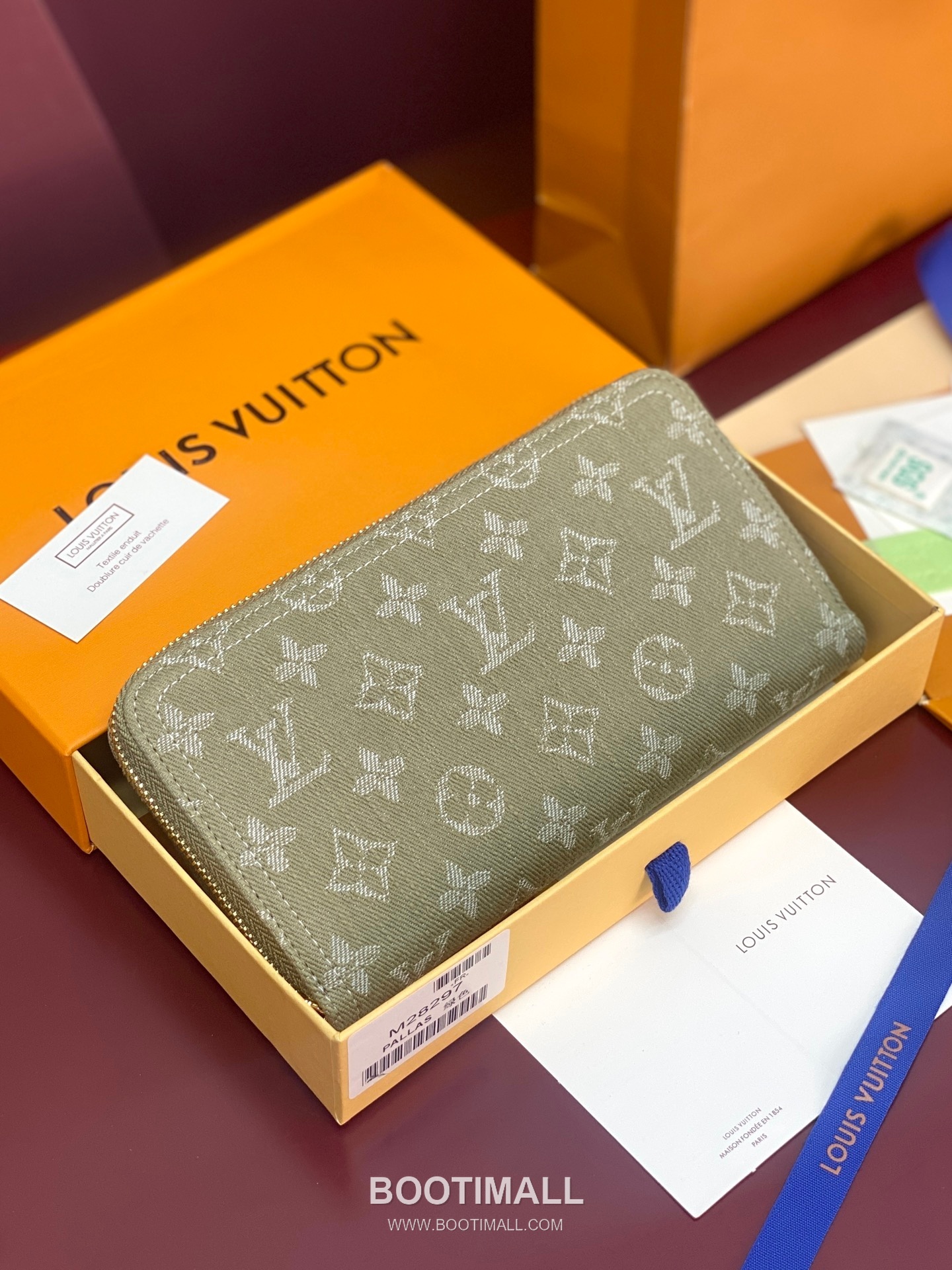 루이비통 지피 월릿 모노그램 자카드 데님 레더 트리밍 그린 장지갑 Louis Vuitton Zippy Wallet Monogram Jacquard Denim Leather Trim Green Long Wallet M28297 19.5cm 1