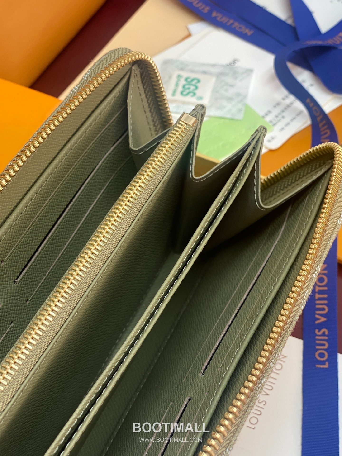 루이비통 지피 월릿 모노그램 자카드 데님 레더 트리밍 그린 장지갑 Louis Vuitton Zippy Wallet Monogram Jacquard Denim Leather Trim Green Long Wallet M28297 19.5cm 6