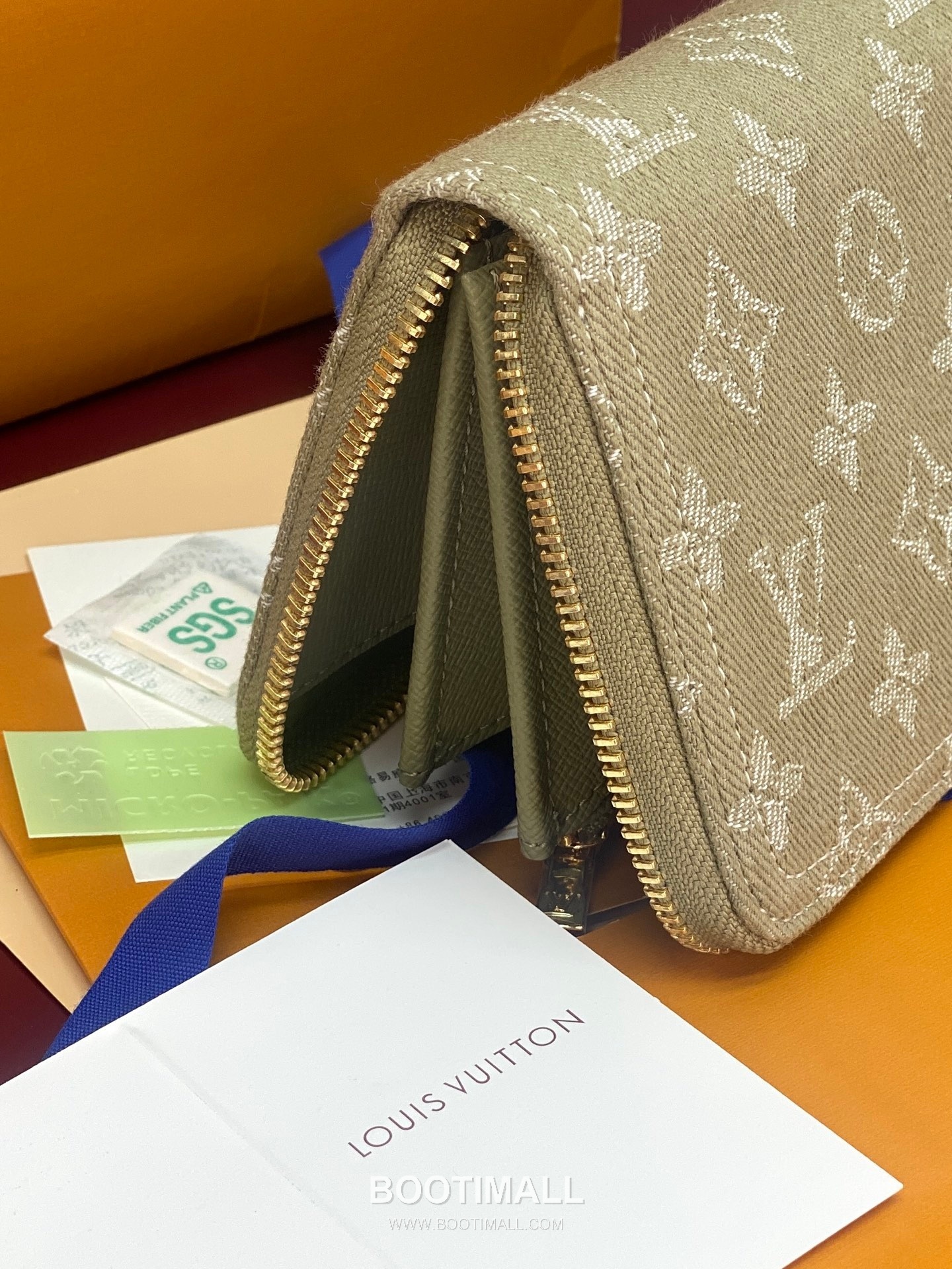 루이비통 지피 월릿 모노그램 자카드 데님 레더 트리밍 그린 장지갑 Louis Vuitton Zippy Wallet Monogram Jacquard Denim Leather Trim Green Long Wallet M28297 19.5cm 7