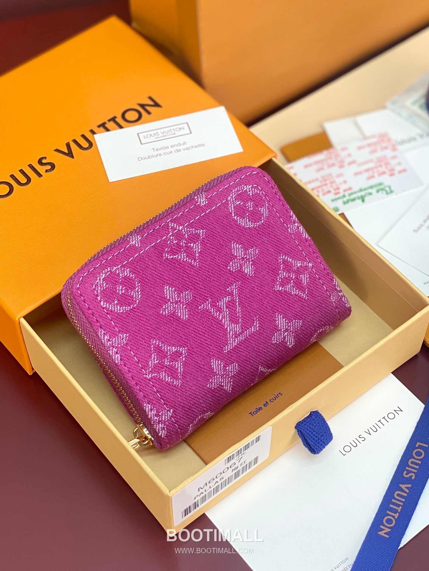 루이비통 지피 코인퍼스 모노그램 자카드 데님 레더 트리밍 그린 지갑 Louis Vuitton Zippy Coin Purse Monogram Jacquard Denim Leather Trim Green Wallet M60067 11cm 1