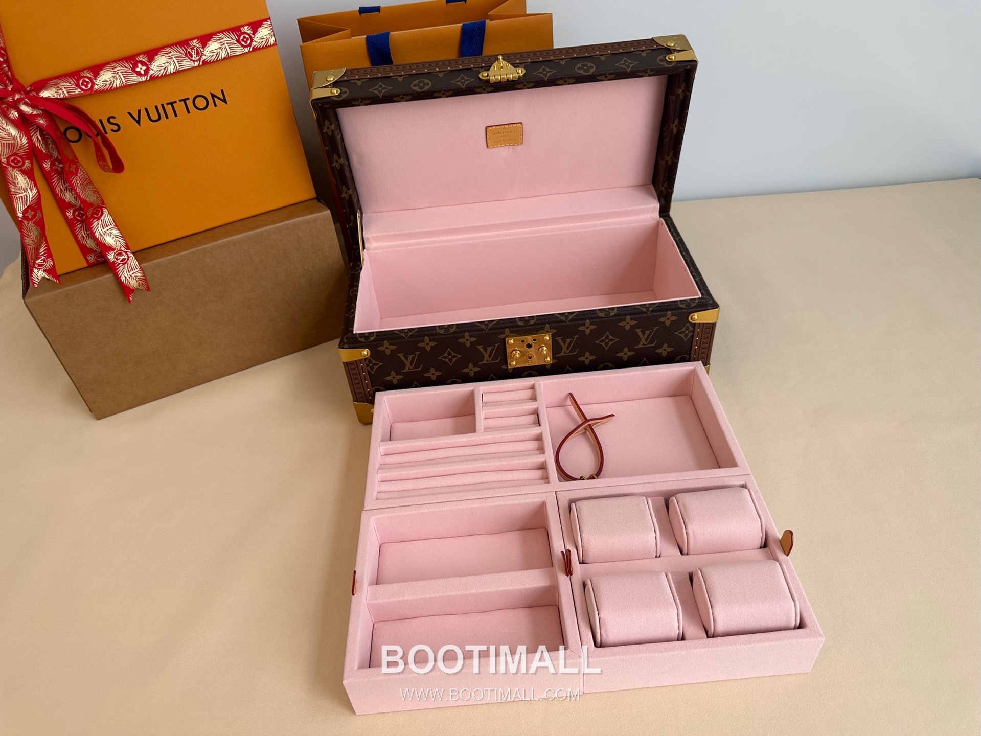 루이비통 코프레 액세수아 모노그램 캔버스 하드 트렁크 브라운 수납 케이스 Louis Vuitton Coffret Accessoires Monogram Canvas Hard Trunk Brown Storage Case M20209 39cm 8