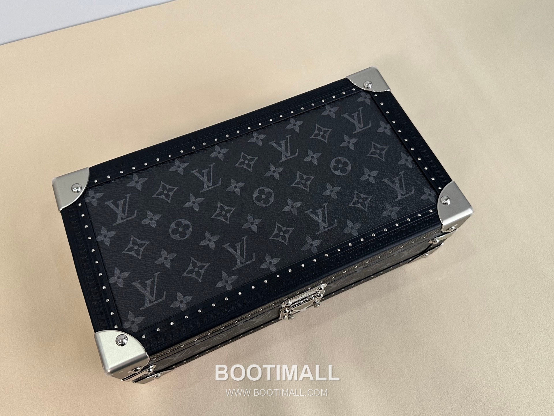 루이비통 워치 케이스 8구 모노그램 캔버스 벨벳 라이닝 실버 하드 트렁크 브라운 보관함 Louis Vuitton Watch Case 8 Slots Monogram Canvas Velvet Lining Silver Hardware Hard Trunk Brown Storage Case M4700B 34cm 5