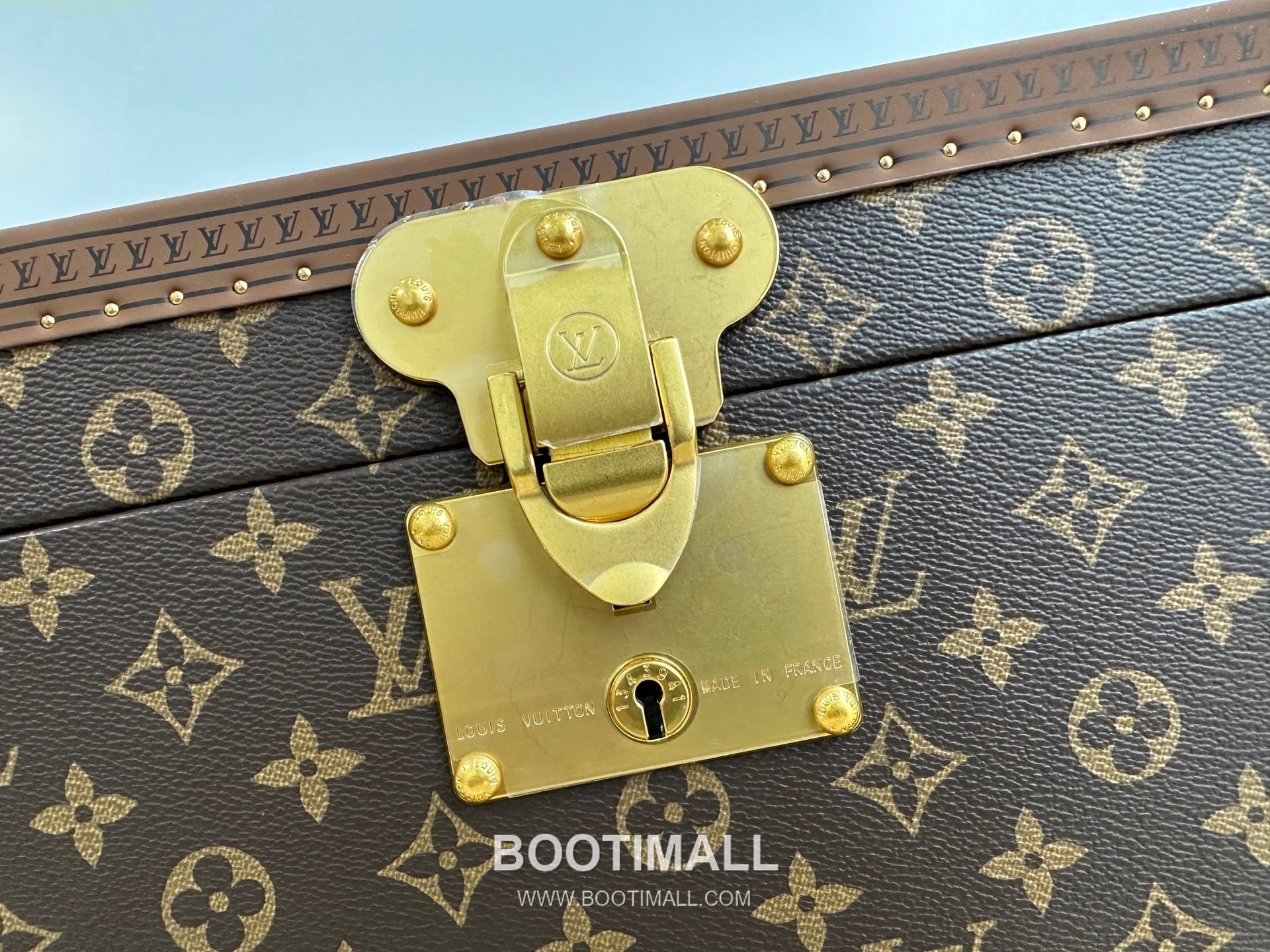 루이비통 주얼리 케이스 모노그램 캔버스 벨벳 라이닝 S락 골드 하드 트렁크 브라운 보관함 Louis Vuitton Jewelry Case Monogram Canvas Velvet Lining S-Lock Gold Hardware Hard Trunk Brown Storage Case M4700DL 34cm 6