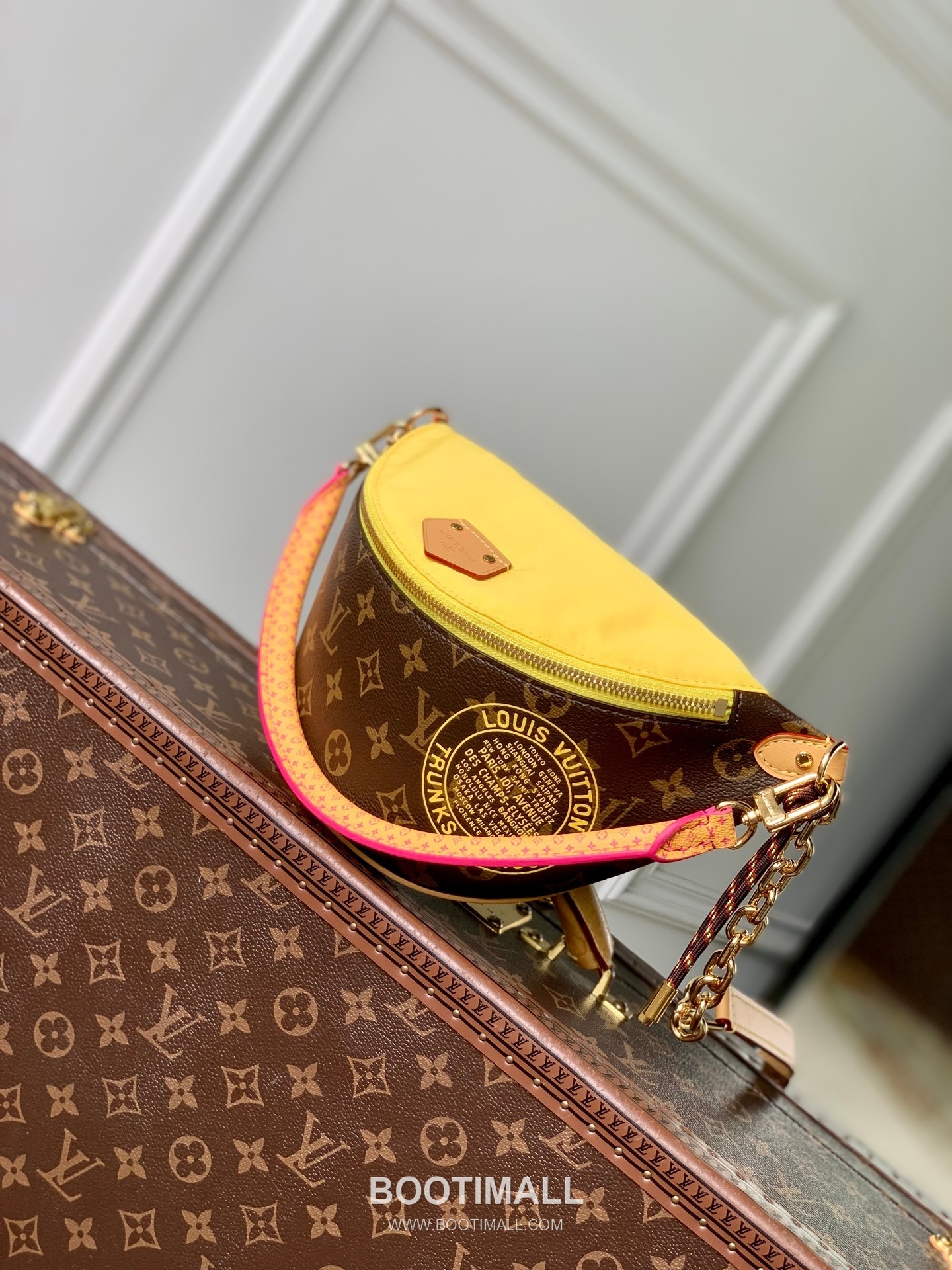 루이비통 범백 모노그램 캔버스 나일론 레더 트리밍 브라운 힙색 Louis Vuitton Bumbag Monogram Canvas Nylon Leather Trim Brown Belt Bag M27237 30cm 2