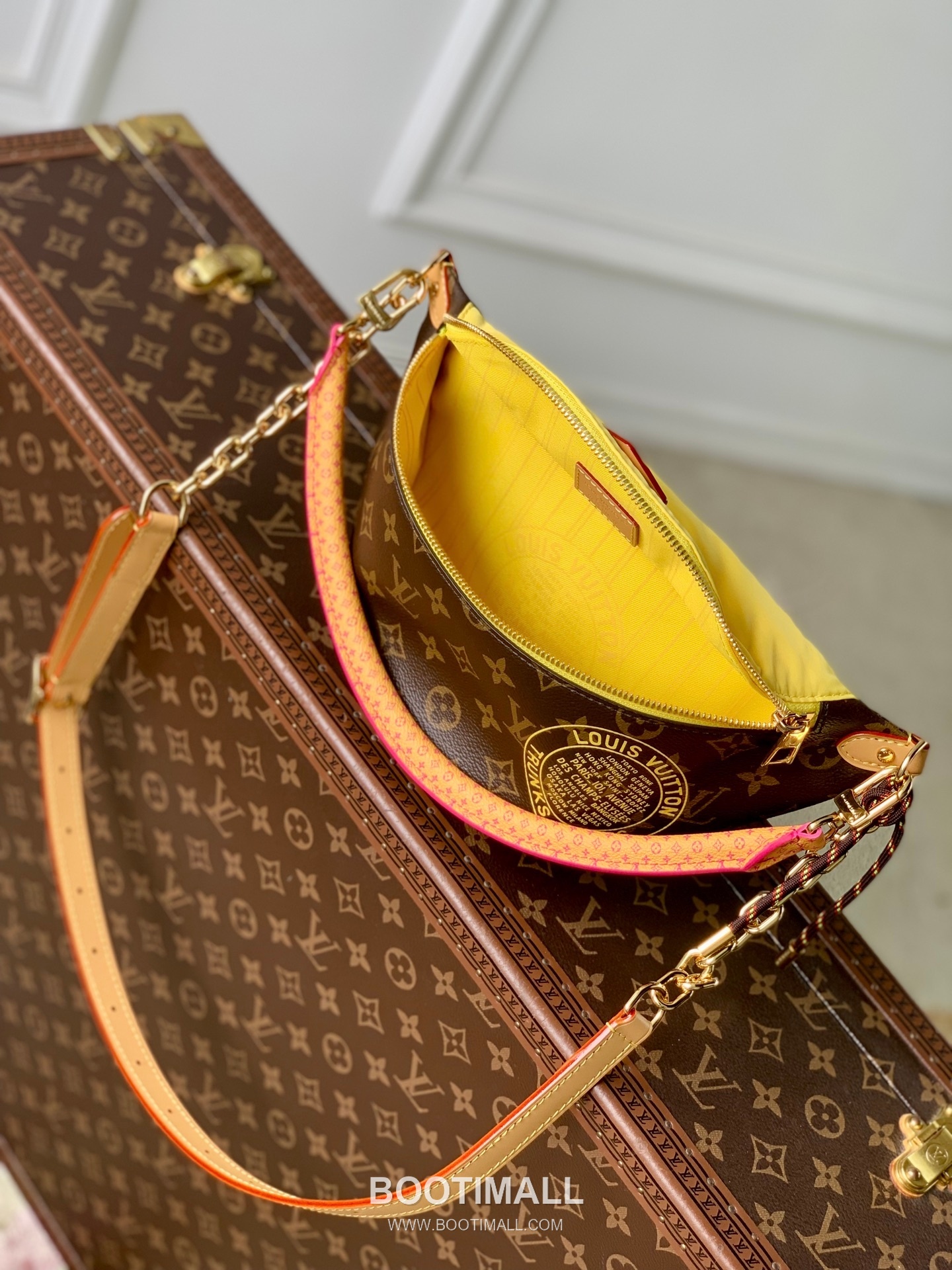 루이비통 범백 모노그램 캔버스 나일론 레더 트리밍 브라운 힙색 Louis Vuitton Bumbag Monogram Canvas Nylon Leather Trim Brown Belt Bag M27237 30cm 10