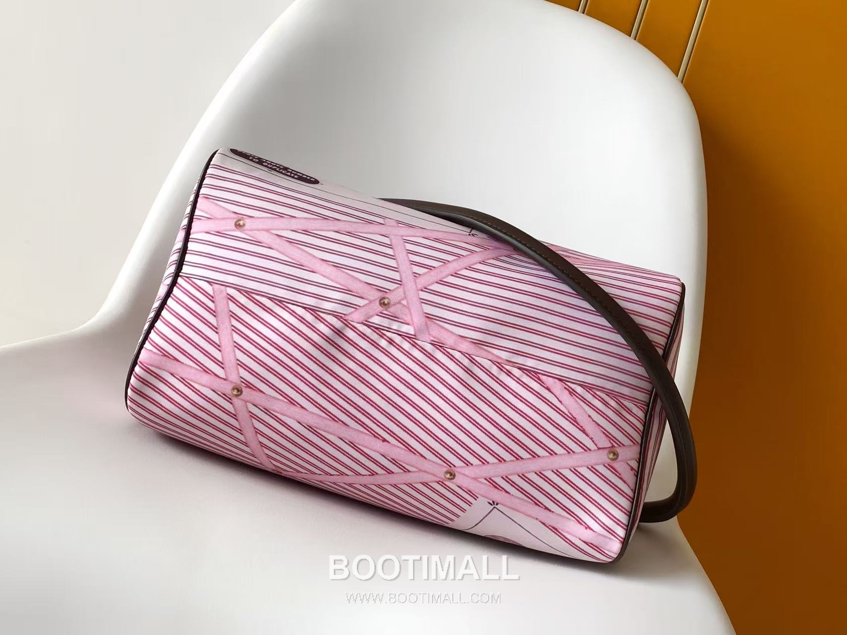 루이비통 스피디 소프트 30 보헤미안 모노그램 코팅 캔버스 오스트리치 레더 트리밍 체인 브라운 토트백 Louis Vuitton Speedy Soft 30 Boho Monogram Coated Canvas Ostrich Leather Trim Chain Brown Tote Bag M15108 30cm 4