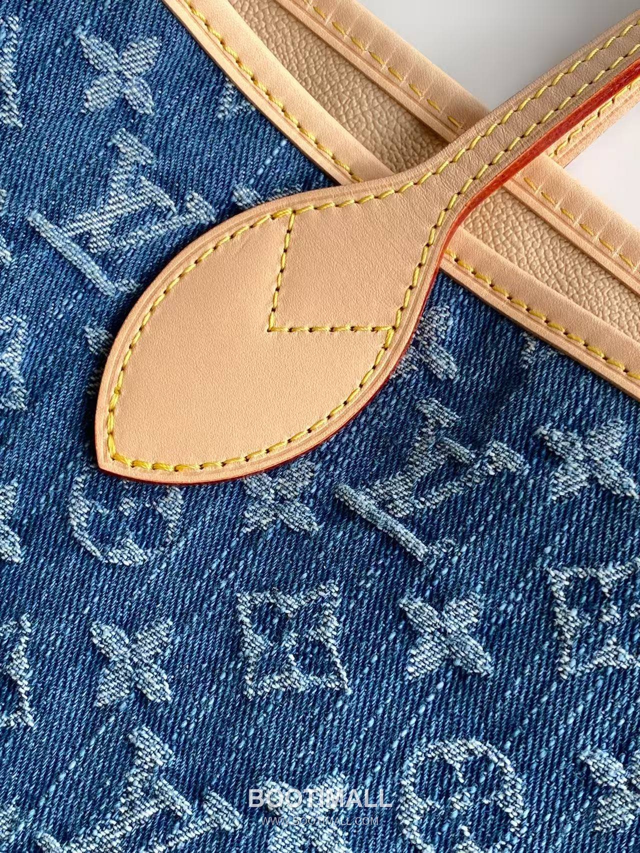 루이비통 네버우프 미디엄 모노그램 데님 레더 트리밍 펫 캐리어 블루 토트백 Louis Vuitton Neverwoof Medium Monogram Denim Leather Trim Pet Carrier Blue Tote Bag M28052 31cm 5