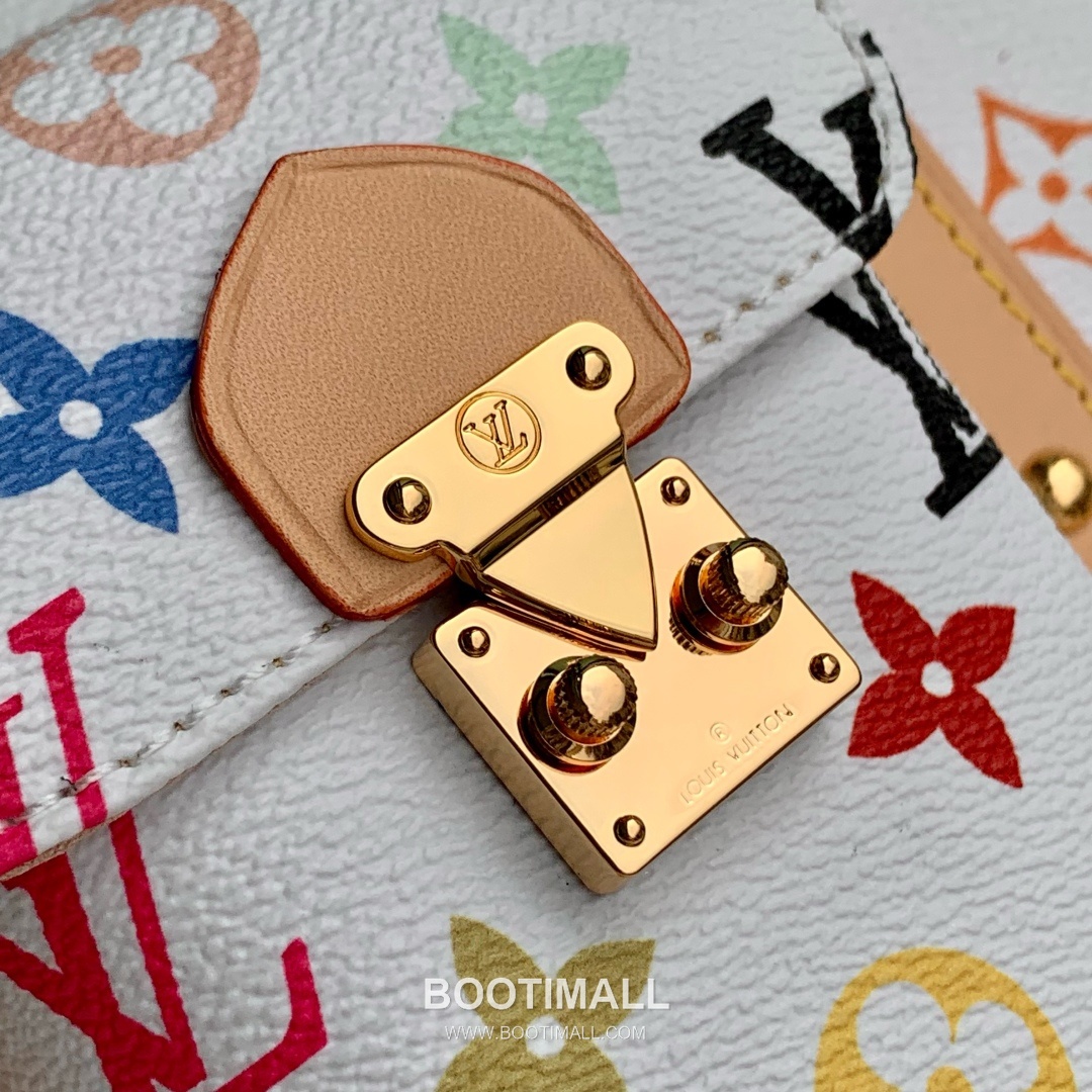 루이비통 키폴 반둘리에 45 모노그램 멀티컬러 코팅 캔버스 레더 트리밍 트렁크코너 브라운 여행가방 Louis Vuitton Keepall Bandouliere 45 Monogram Multicolor Coated Canvas Leather Trim Trunk Corner Brown Travel Bag M13742 45cm 5