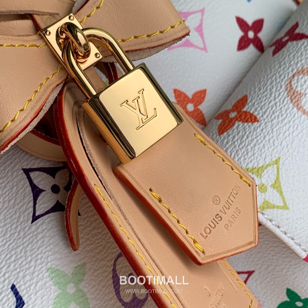 루이비통 키폴 반둘리에 45 모노그램 멀티컬러 코팅 캔버스 레더 트리밍 트렁크코너 브라운 여행가방 Louis Vuitton Keepall Bandouliere 45 Monogram Multicolor Coated Canvas Leather Trim Trunk Corner Brown Travel Bag M13742 45cm 6