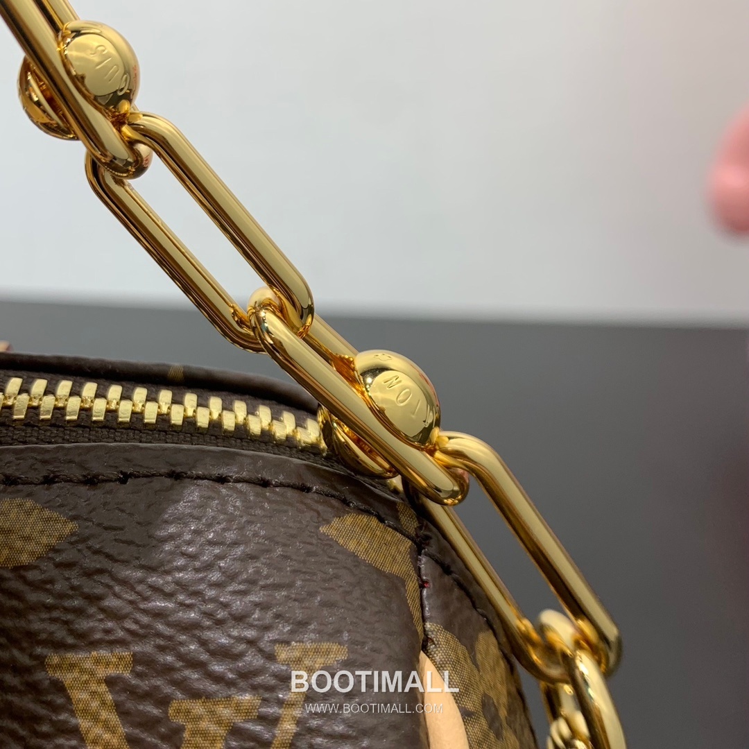 루이비통 스피디 반둘리에 20 모노그램 멀티컬러 캔버스 레더 트리밍 체인 브라운 더플백 Louis Vuitton Speedy Bandouliere 20 Monogram Multicolor Canvas Leather Trim Chain Brown Duffle Bag M14175 20.5cm 9