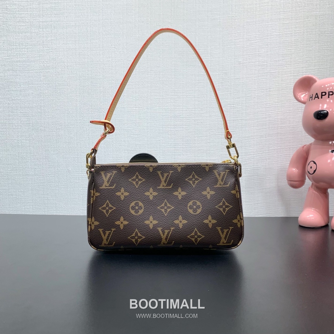 루이비통 포쉐트 악세수아 모노그램 멀티컬러 캔버스 판다 프린트 체인 브라운 숄더백 Louis Vuitton Pochette Accessoires Monogram Multicolor Canvas Panda Print Chain Brown Shoulder Bag M13440 22cm 3