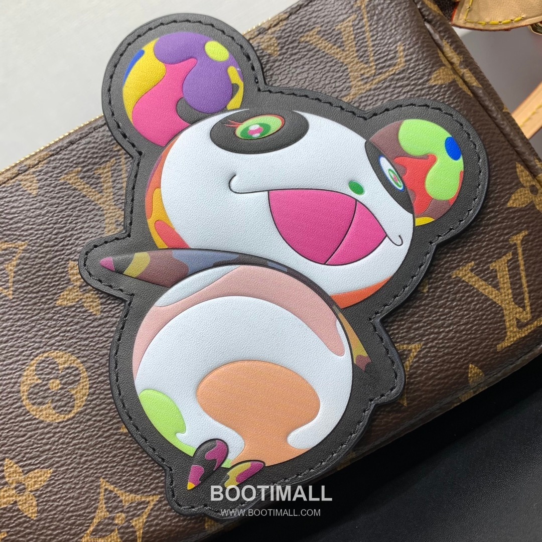 루이비통 포쉐트 악세수아 모노그램 멀티컬러 캔버스 판다 프린트 체인 브라운 숄더백 Louis Vuitton Pochette Accessoires Monogram Multicolor Canvas Panda Print Chain Brown Shoulder Bag M13440 22cm 8