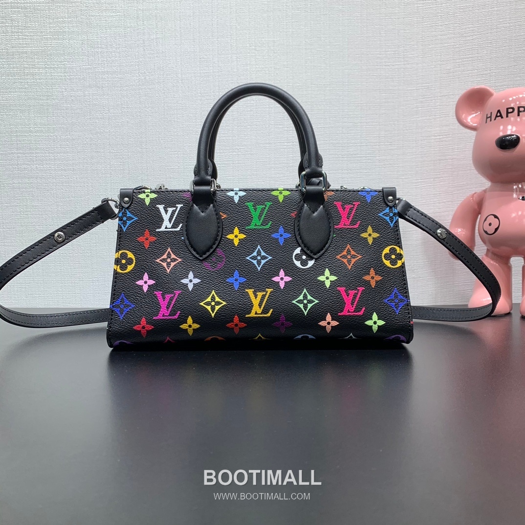 루이비통 온더고 이스트웨스트 모노그램 멀티컬러 코팅 캔버스 레더 트리밍 체인 브라운 숄더백 Louis Vuitton OnTheGo East West Monogram Multicolor Coated Canvas Leather Trim Chain Brown Shoulder Bag M13260 25cm 3