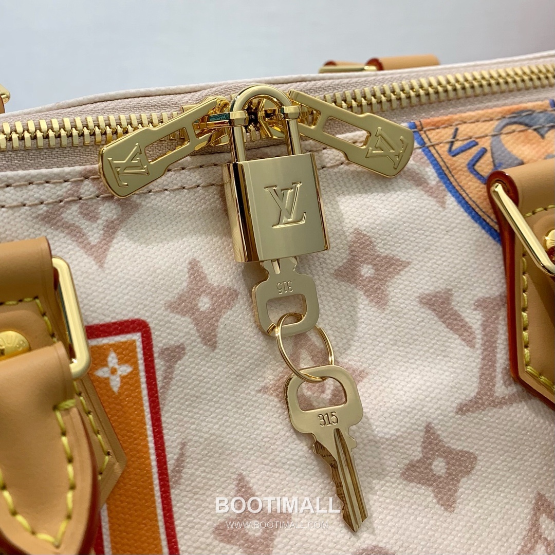 루이비통 스피디 소프트 30 모노그램 듄 캔버스 레더 트리밍 에어플레인 참 브라운 토트백 Louis Vuitton Speedy Soft 30 Monogram Dune Canvas Leather Trim Airplane Charm Brown Tote Bag M14587 30cm 4