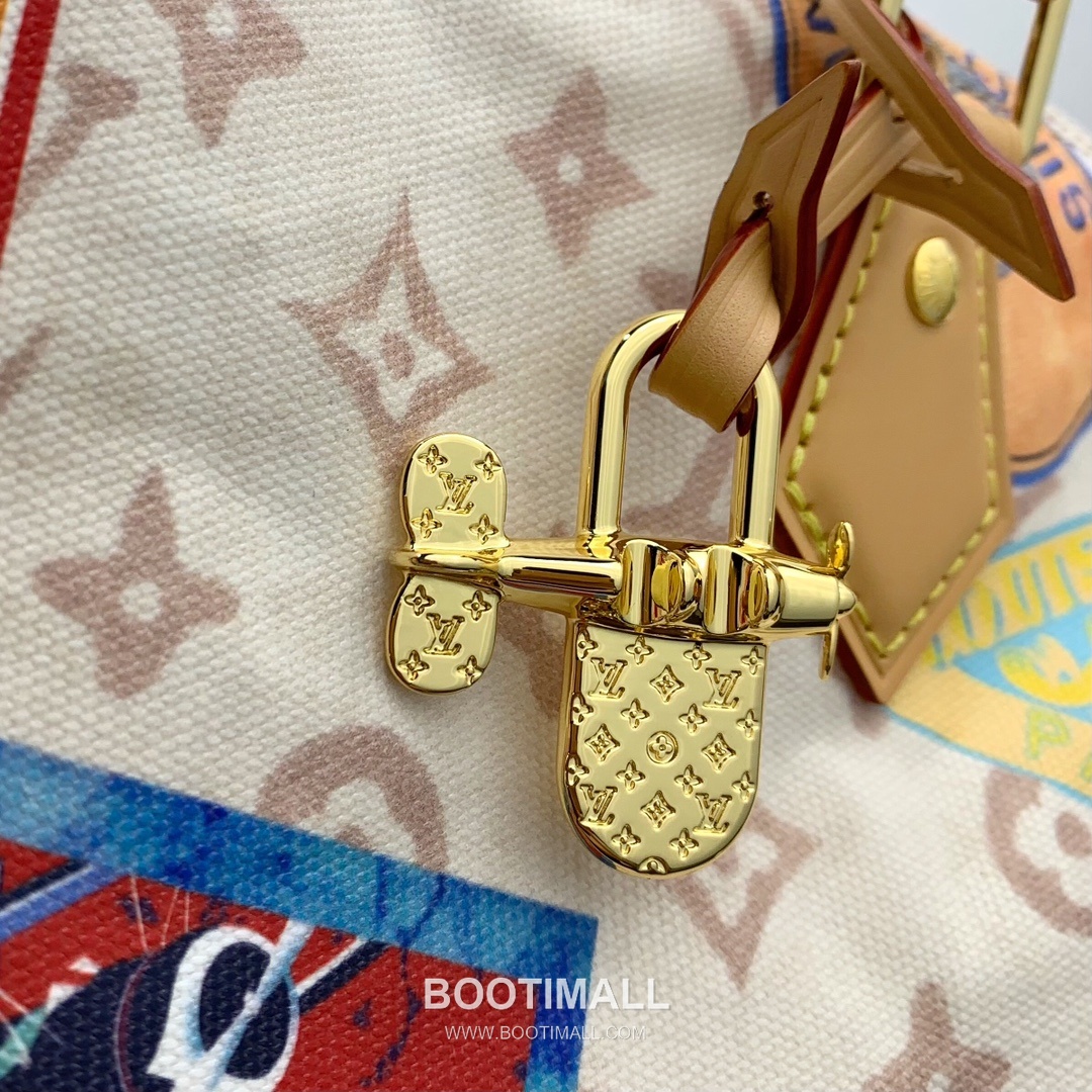 루이비통 스피디 소프트 30 모노그램 듄 캔버스 레더 트리밍 에어플레인 참 브라운 토트백 Louis Vuitton Speedy Soft 30 Monogram Dune Canvas Leather Trim Airplane Charm Brown Tote Bag M14587 30cm 5