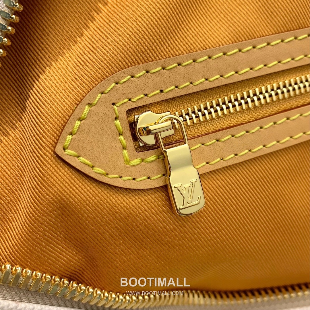 루이비통 키폴 반둘리에 45 모노그램 듄 캔버스 레더 트리밍 트래블 패치 브라운 여행가방 Louis Vuitton Keepall Bandouliere 45 Monogram Dune Canvas Leather Trim Travel Patch Brown Duffle Bag M14736 45cm 5