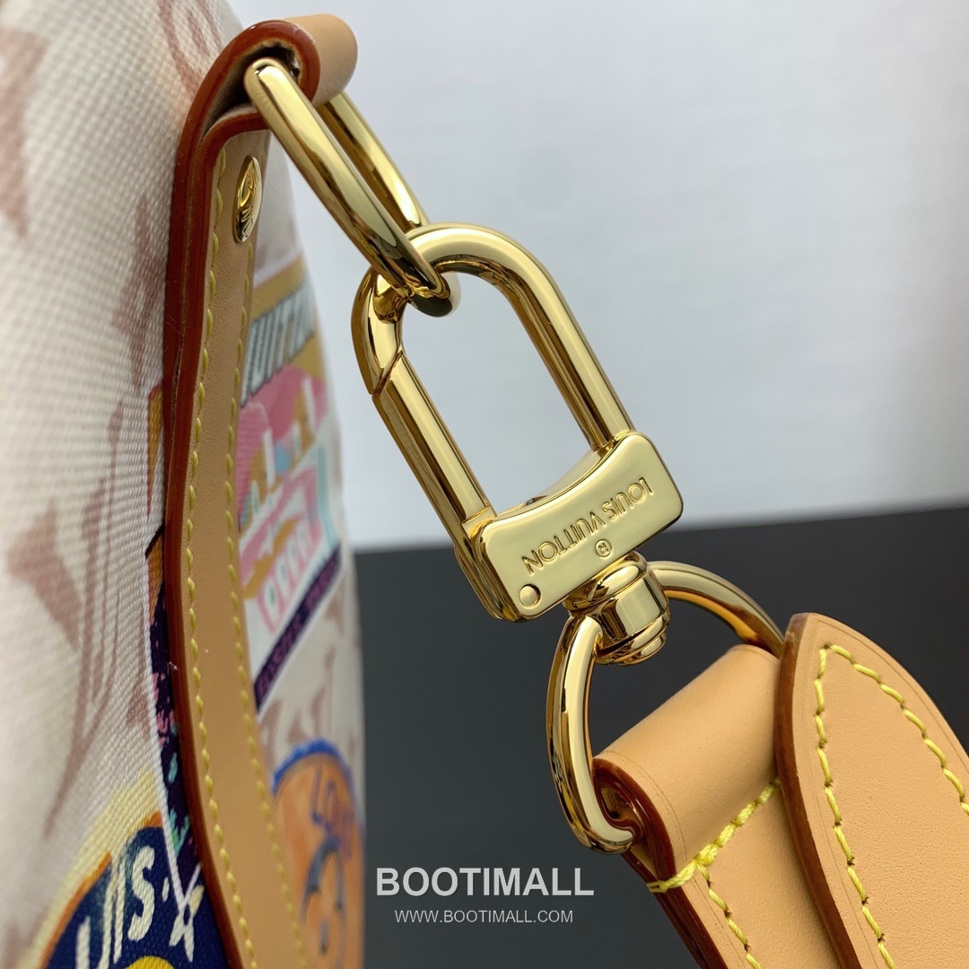 루이비통 키폴 반둘리에 45 모노그램 듄 캔버스 레더 트리밍 트래블 패치 브라운 여행가방 Louis Vuitton Keepall Bandouliere 45 Monogram Dune Canvas Leather Trim Travel Patch Brown Duffle Bag M14736 45cm 9