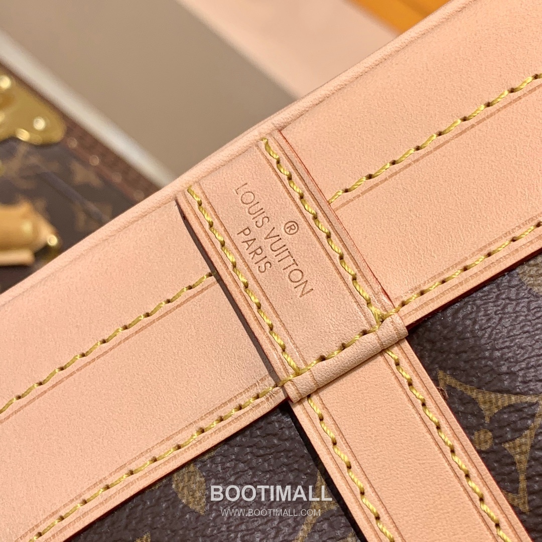 루이비통 노에 모노그램 코팅 캔버스 레더 트리밍 브라운 버킷백 Louis Vuitton Noe Monogram Coated Canvas Leather Trim Brown Bucket Bag M42224 27.5cm 5