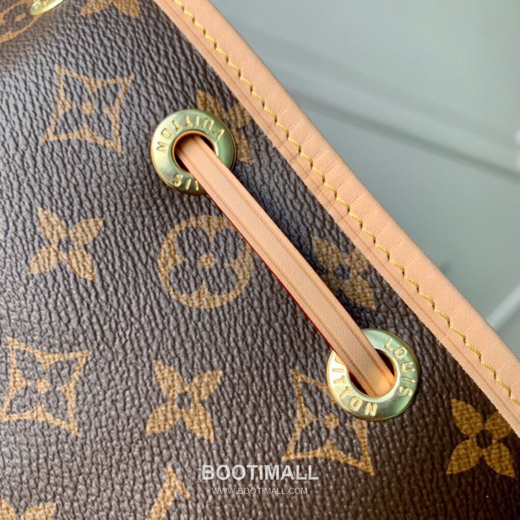 루이비통 노에 BB 모노그램 코팅 캔버스 레더 트리밍 브라운 버킷백 Louis Vuitton Noe BB Monogram Coated Canvas Leather Trim Brown Bucket Bag N40818 27cm 5