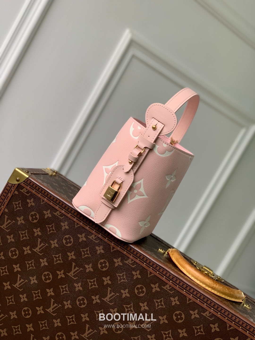 루이비통 올인 BB 모노그램 앙프렝뜨 레더 핑크 토트백 Louis Vuitton All In BB Monogram Empreinte Leather Pink Tote Bag M14356 16cm 4