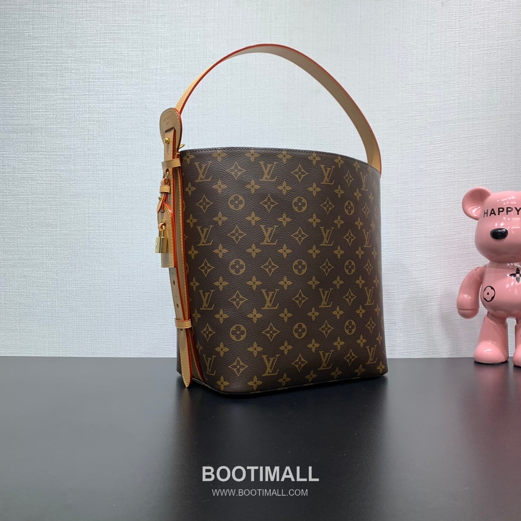 루이비통 올인 라지 모노그램 캔버스 레더 트리밍 브라운 버킷백 Louis Vuitton All In Large Monogram Canvas Leather Trim Brown Bucket Bag M12926 26cm 2