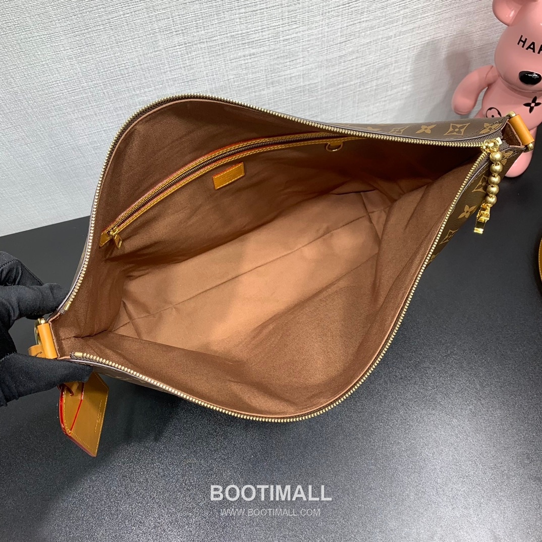 루이비통 바가봉 호보 모노그램 캔버스 빈티지 레더 트리밍 체인 브라운 숄더백 Louis Vuitton Vagabond Hobo Monogram Canvas Vintage Leather Trim Chain Brown Shoulder Bag M14018 38cm 3