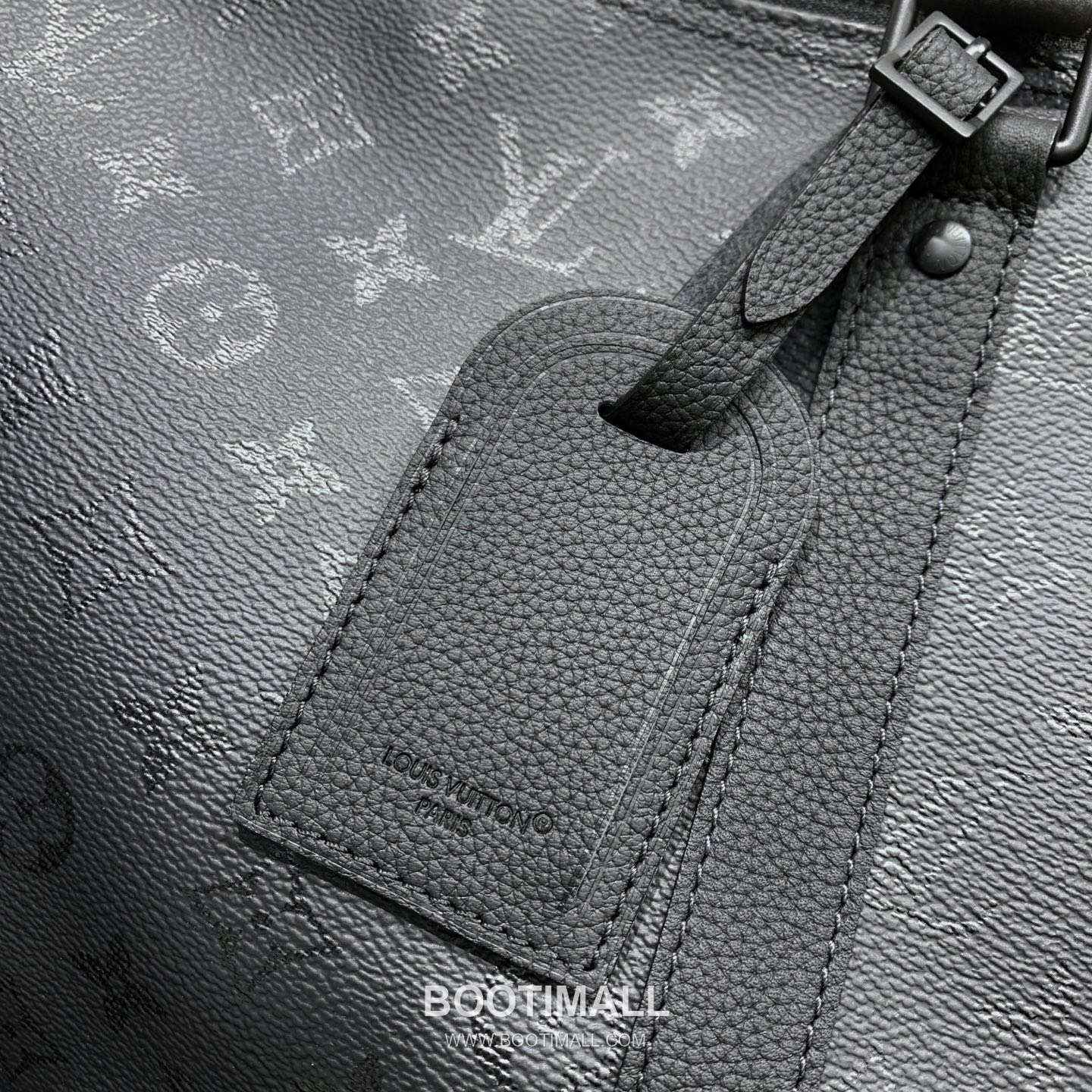 루이비통 키폴 반둘리에 45 모노그램 미드나잇 코팅 캔버스 레더 트리밍 블랙 여행가방 Louis Vuitton Keepall Bandouliere 45 Monogram Midnight Coated Canvas Leather Trim Black Duffle Bag M28403 45cm 10