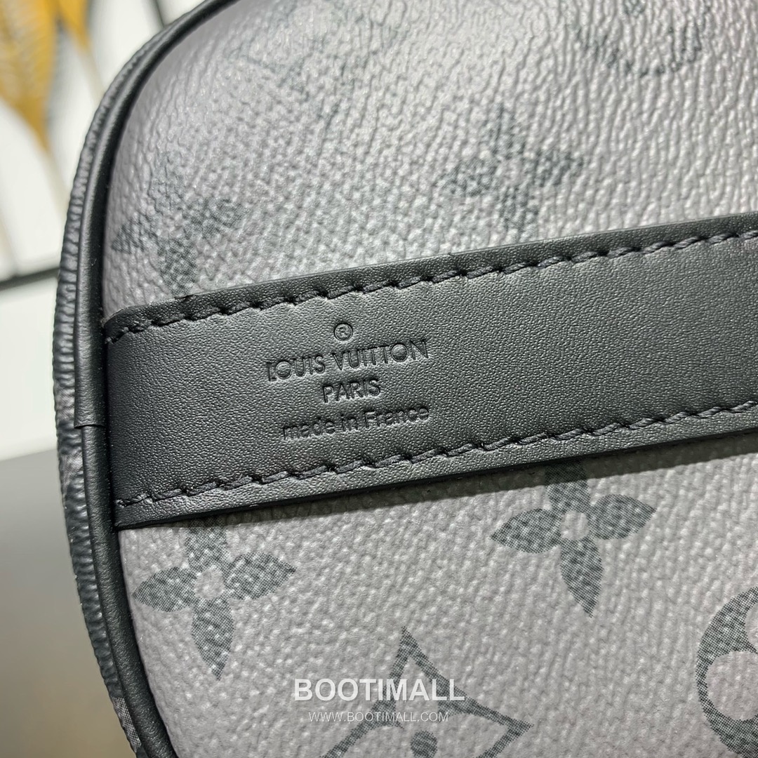 루이비통 키폴 25 모노그램 이클립스 리버스 캔버스 레더 트리밍 블랙 더플백 Louis Vuitton Keepall 25 Monogram Eclipse Reverse Canvas Leather Trim Black Duffle Bag M46271 25cm 6