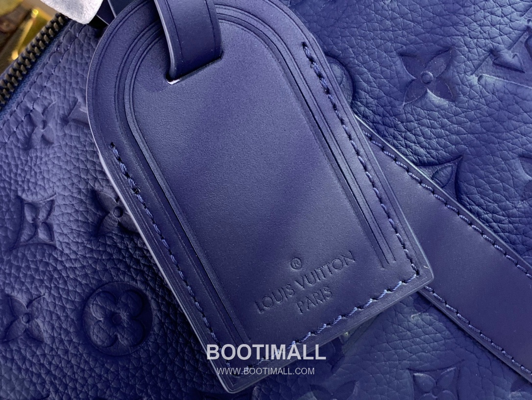 루이비통 키폴 35 모노그램 섀도우 엠보싱 카프스킨 레더 인디고 더플백 Louis Vuitton Keepall 35 Monogram Shadow Embossed Calfskin Leather Indigo Duffle Bag M22765 35cm 6