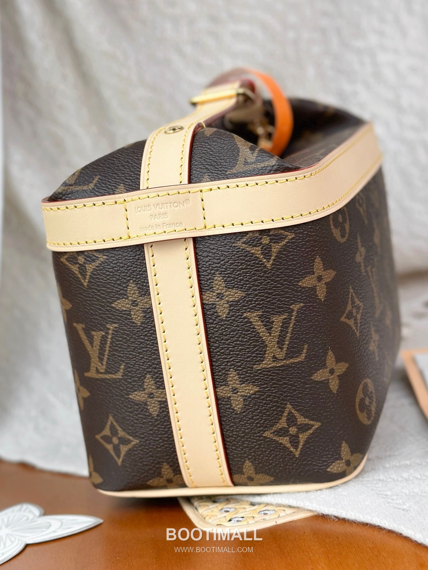 루이비통 크루저 토일레트리 백 모노그램 코팅 캔버스 레더 핸들 브라운 파우치 Louis Vuitton Cruiser Toiletry Bag Monogram Coated Canvas Leather Handle Brown Pouch M15350 22cm 8