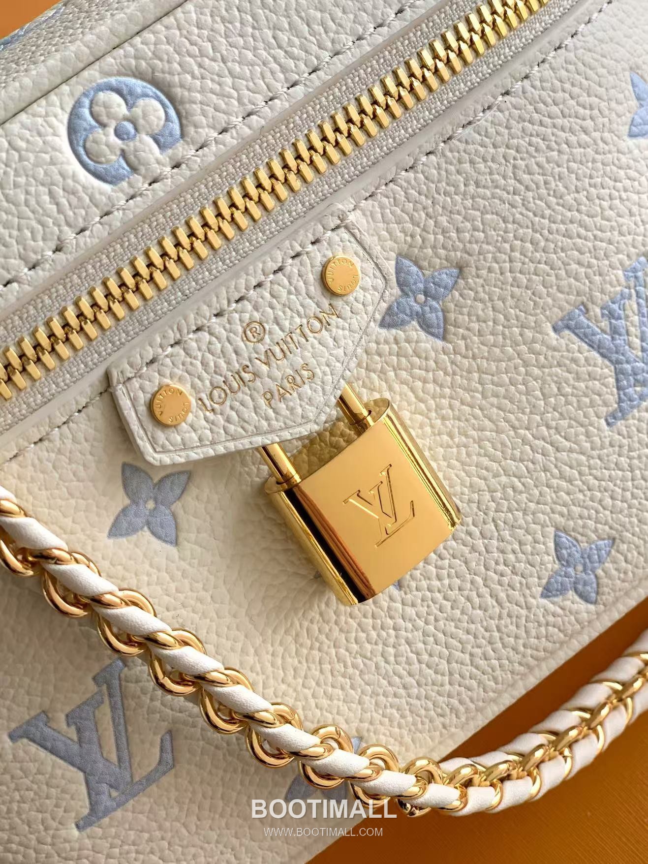 루이비통 모노그램 앙프렝뜨 레더 락장식 체인 블루 파우치 Louis Vuitton Monogram Empreinte Leather Lock Detail Chain Blue Pouch M27744 19cm 5