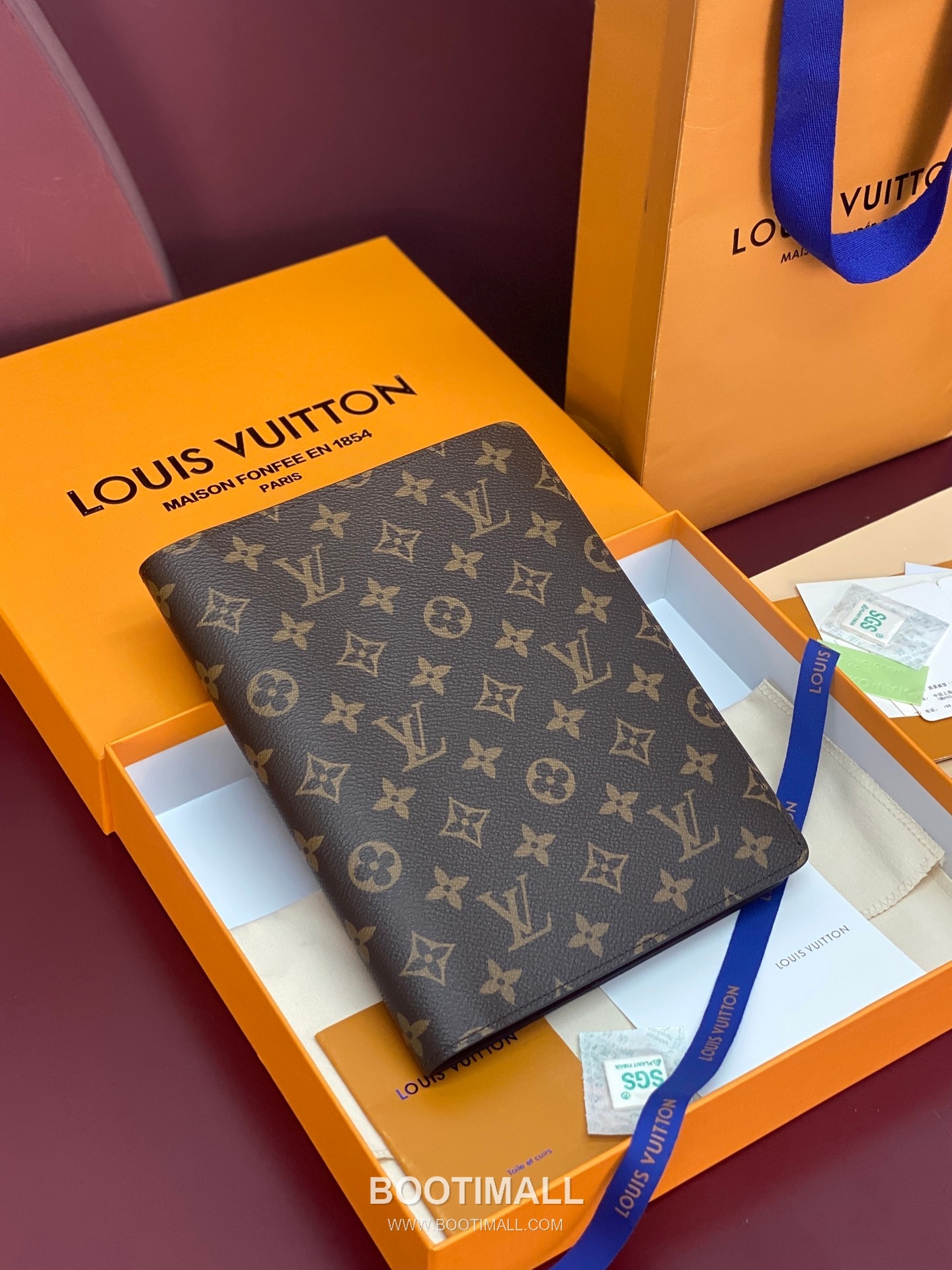루이비통 모노그램 캔버스 노트커버 브라운 문구 Louis Vuitton Monogram Canvas Notebook Cover Brown Stationery R20100 23cm 1