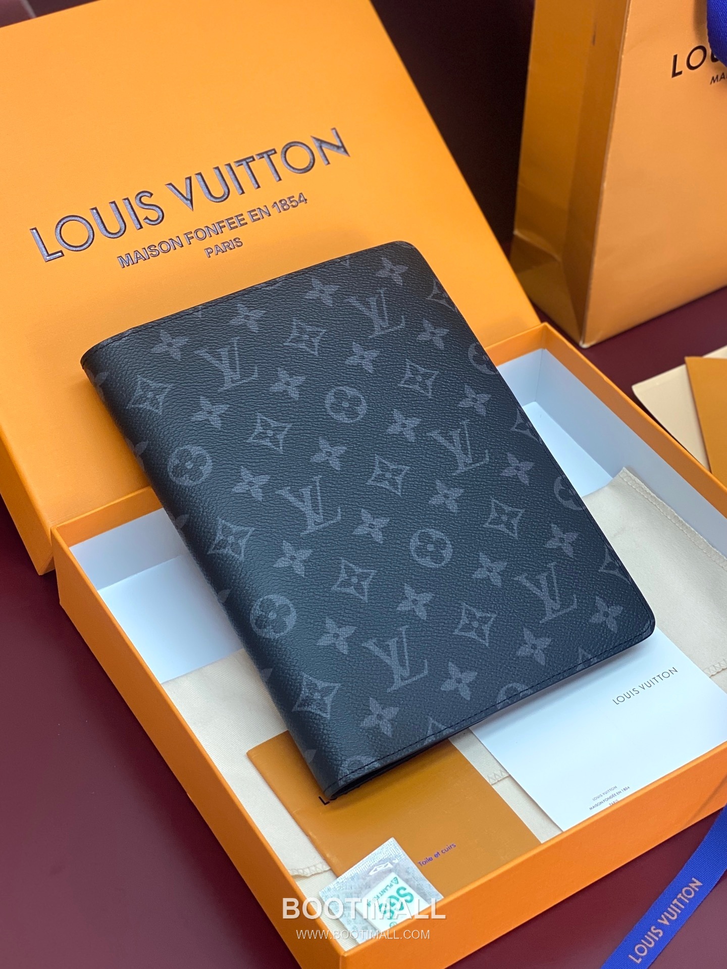 루이비통 모노그램 캔버스 노트커버 브라운 문구 Louis Vuitton Monogram Canvas Notebook Cover Brown Stationery R20100 23cm 1