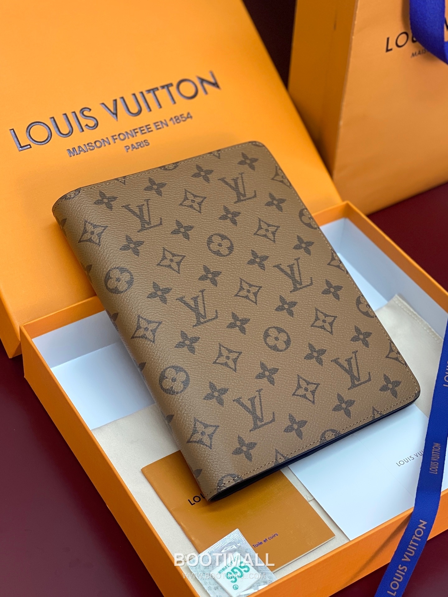 루이비통 모노그램 캔버스 노트커버 브라운 문구 Louis Vuitton Monogram Canvas Notebook Cover Brown Stationery R20100 23cm 1