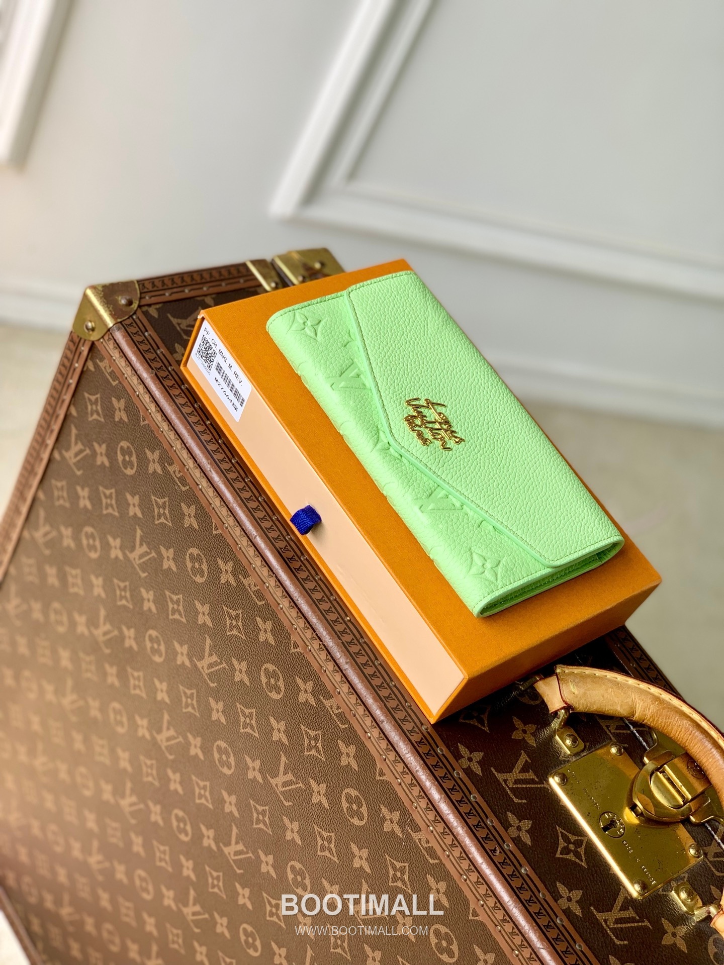 루이비통 모노그램 앙프렝뜨 레더 LV버튼 그린 장지갑 Louis Vuitton Monogram Empreinte Leather LV Button Green Long Wallet M27664 19cm 3