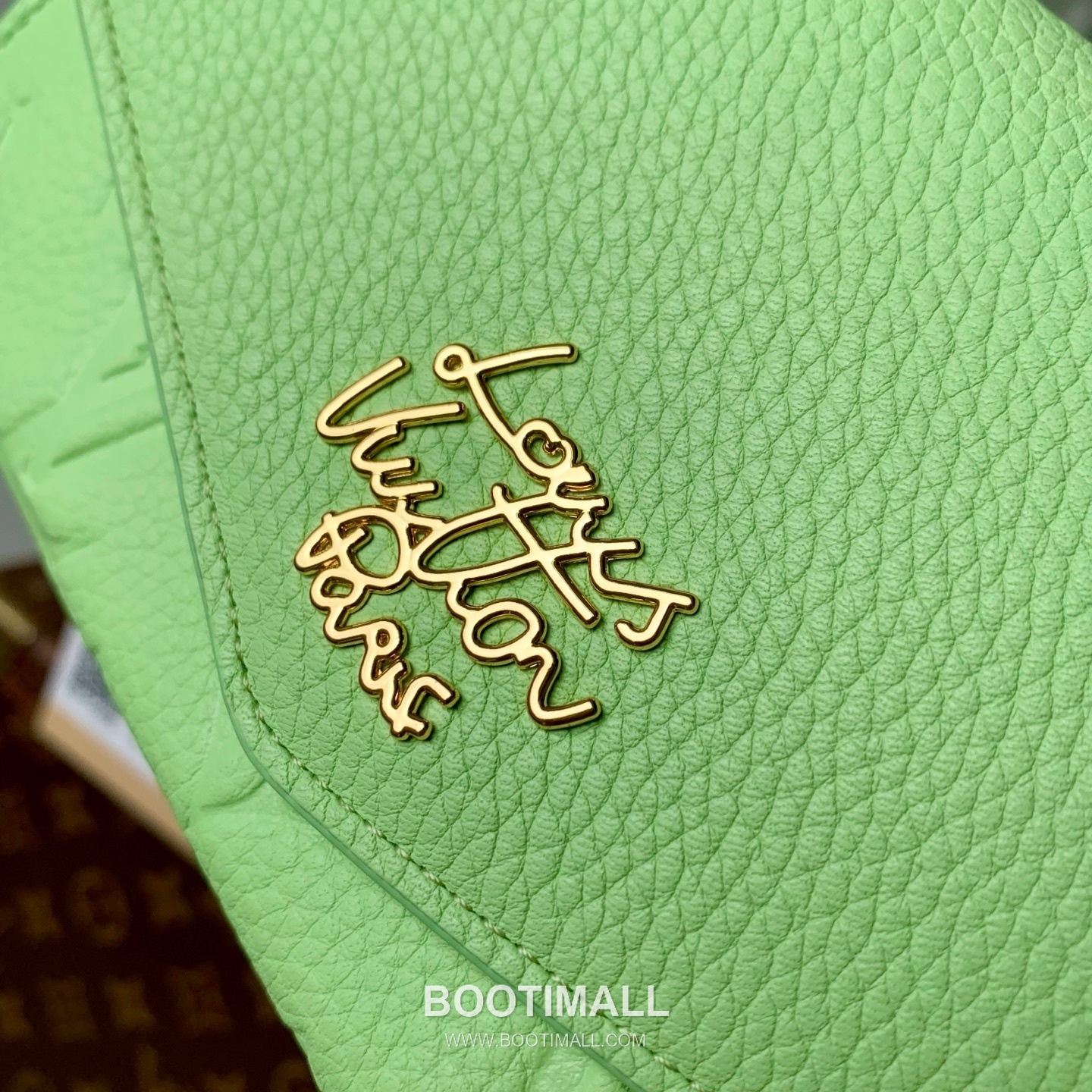 루이비통 모노그램 앙프렝뜨 레더 LV버튼 그린 장지갑 Louis Vuitton Monogram Empreinte Leather LV Button Green Long Wallet M27664 19cm 4