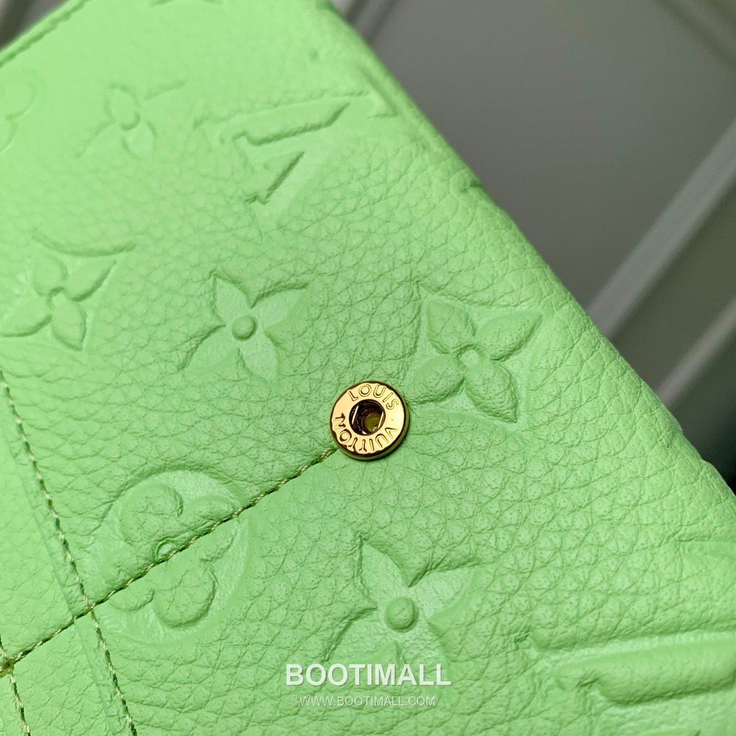루이비통 모노그램 앙프렝뜨 레더 LV버튼 그린 장지갑 Louis Vuitton Monogram Empreinte Leather LV Button Green Long Wallet M27664 19cm 5