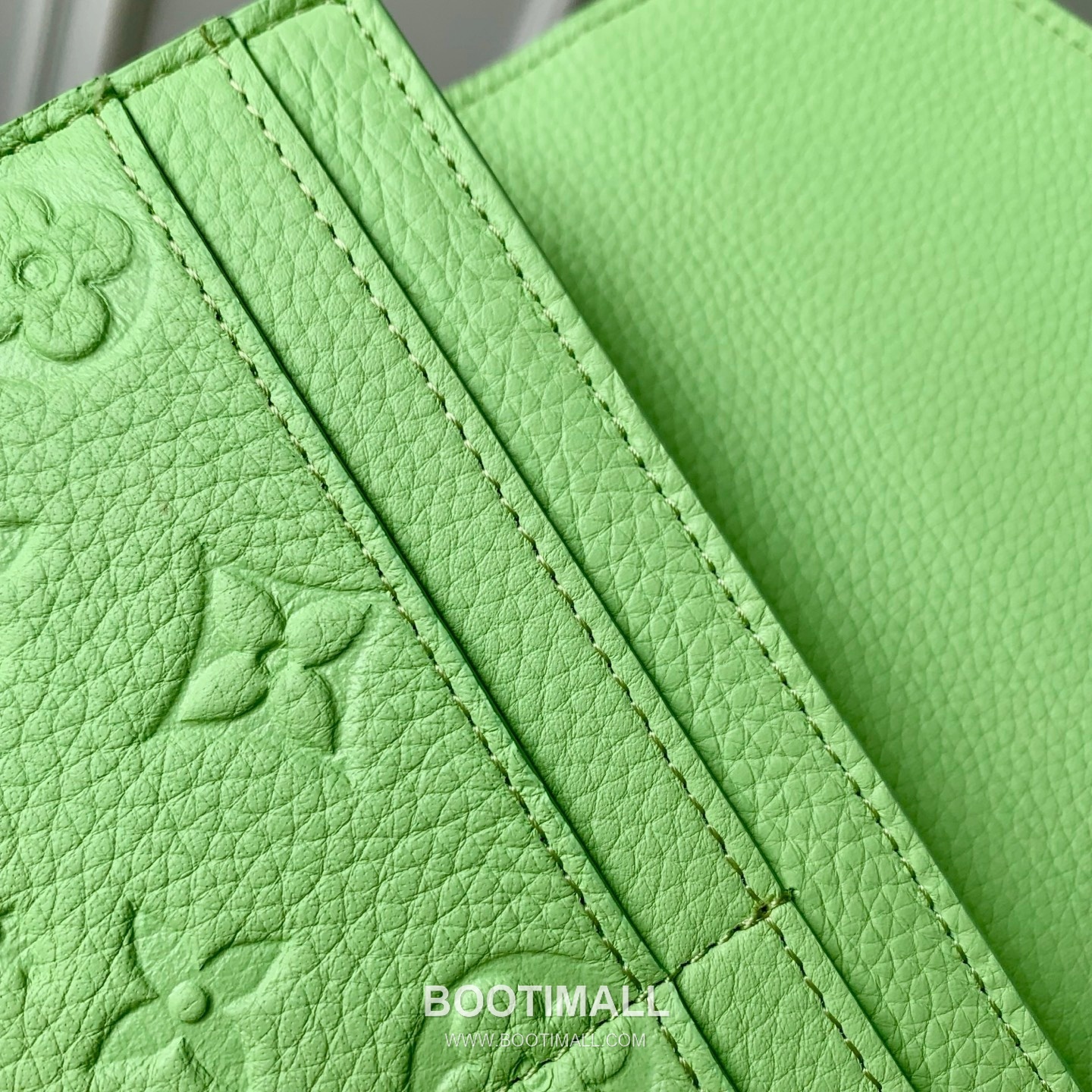 루이비통 모노그램 앙프렝뜨 레더 LV버튼 그린 장지갑 Louis Vuitton Monogram Empreinte Leather LV Button Green Long Wallet M27664 19cm 7