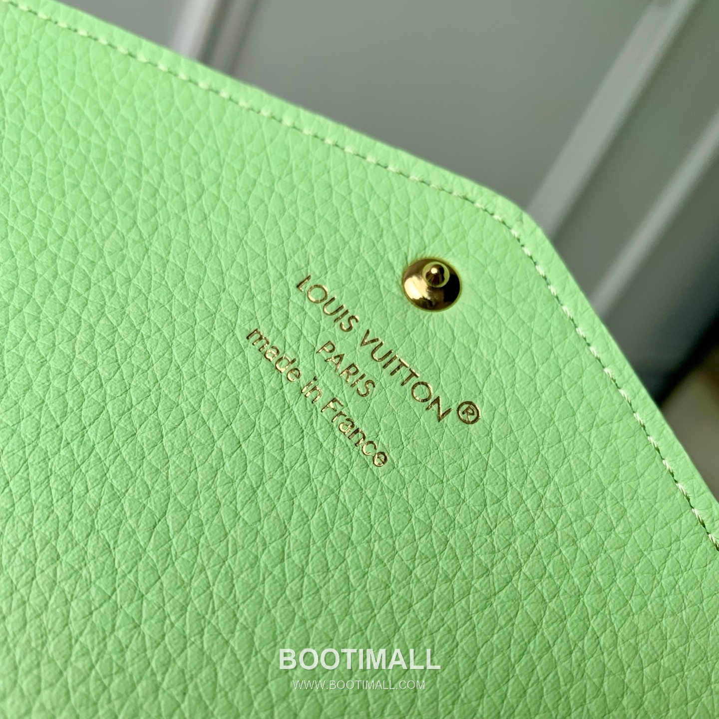 루이비통 모노그램 앙프렝뜨 레더 LV버튼 그린 장지갑 Louis Vuitton Monogram Empreinte Leather LV Button Green Long Wallet M27664 19cm 10