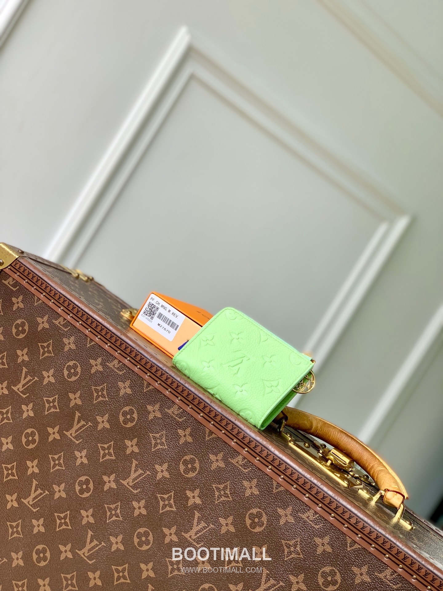 루이비통 레더 LV지퍼 컴팩트 그린 반지갑 Louis Vuitton Leather LV Zipper Compact Green Wallet M27670 11cm 2
