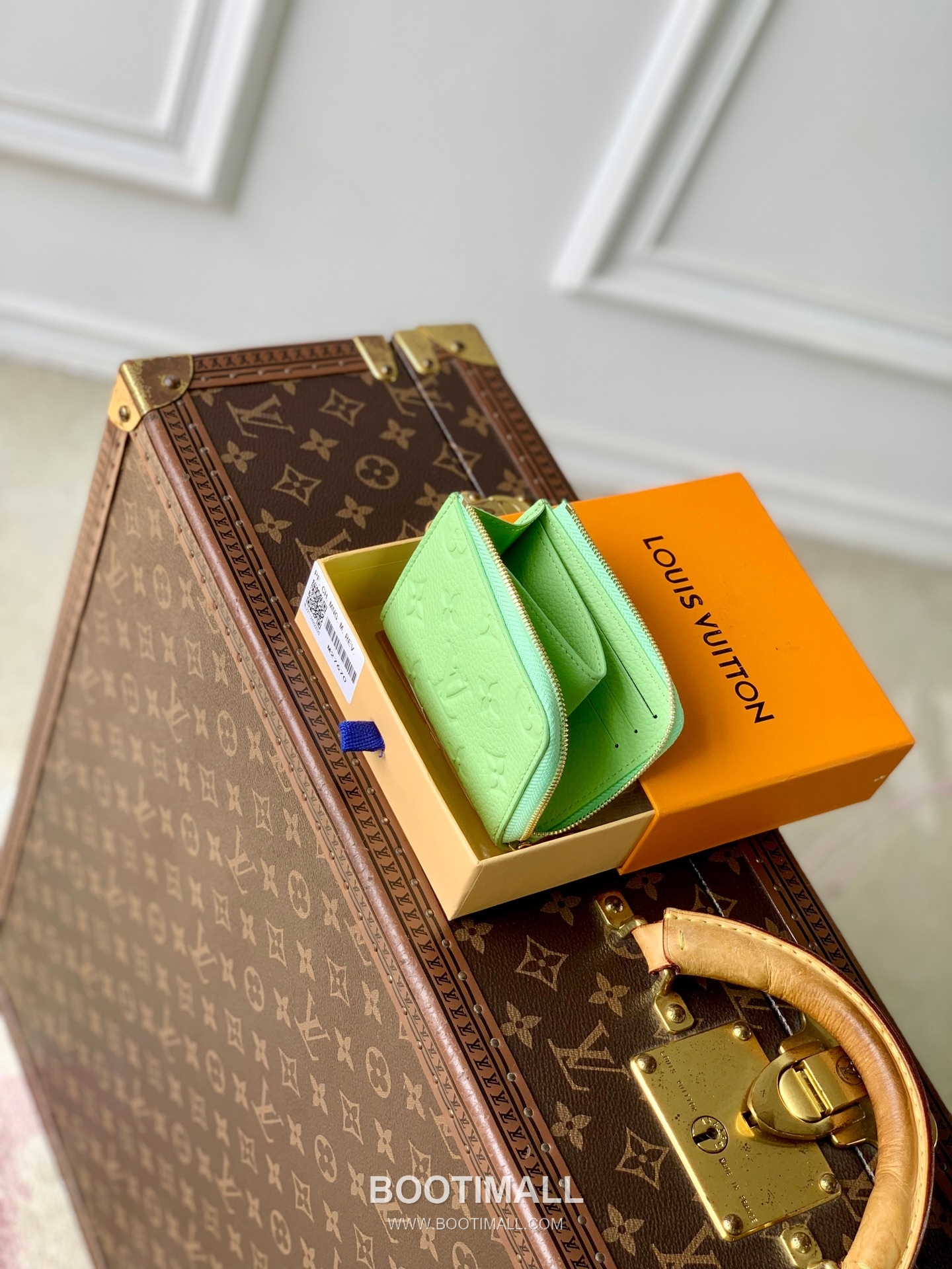 루이비통 레더 LV지퍼 컴팩트 그린 반지갑 Louis Vuitton Leather LV Zipper Compact Green Wallet M27670 11cm 10