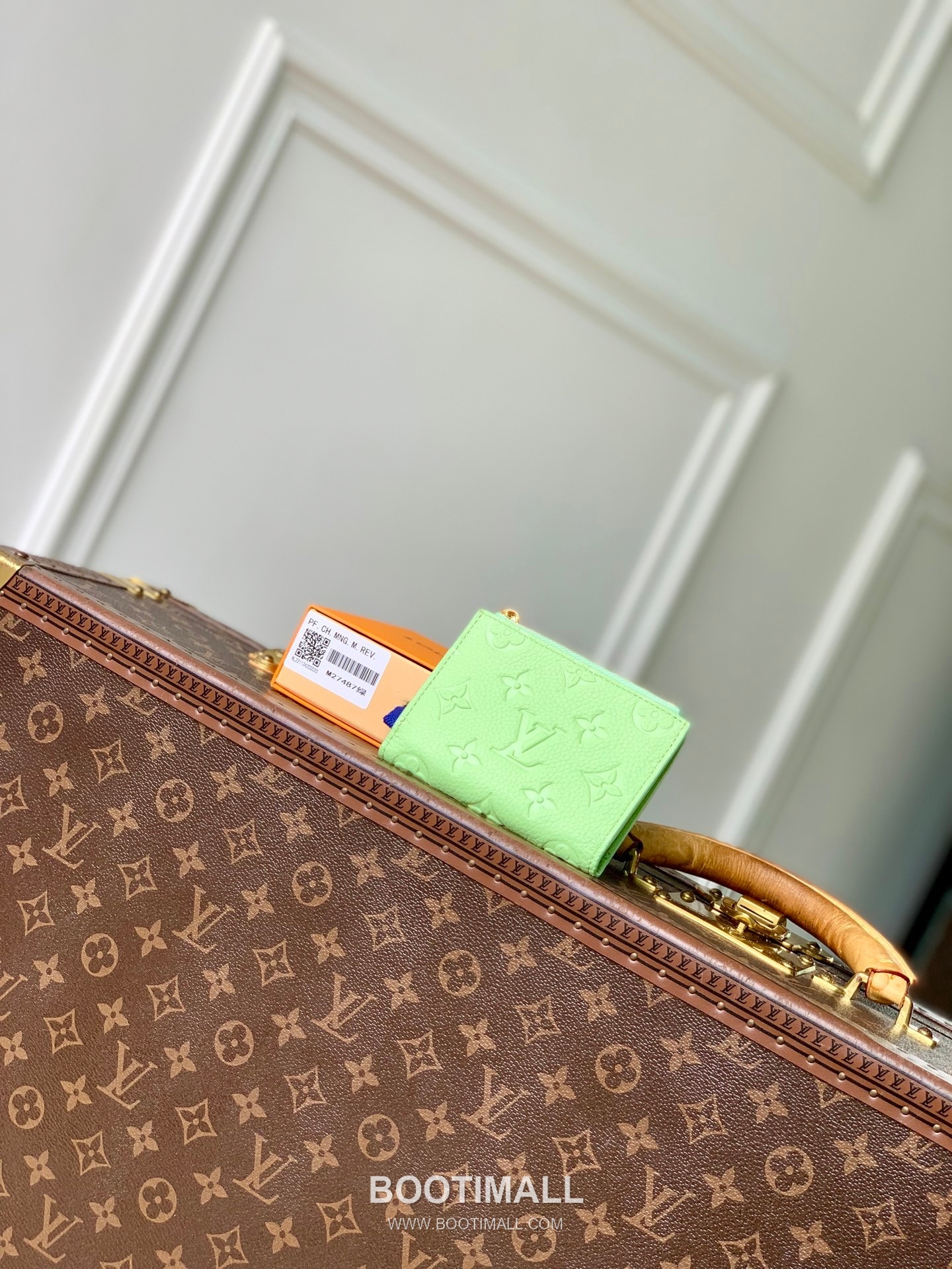 루이비통 모노그램 앙프렝뜨 레더 LV참 지퍼 그린 반지갑 Louis Vuitton Monogram Empreinte Leather LV Charm Zipper Green Wallet M27487 11.5cm 1