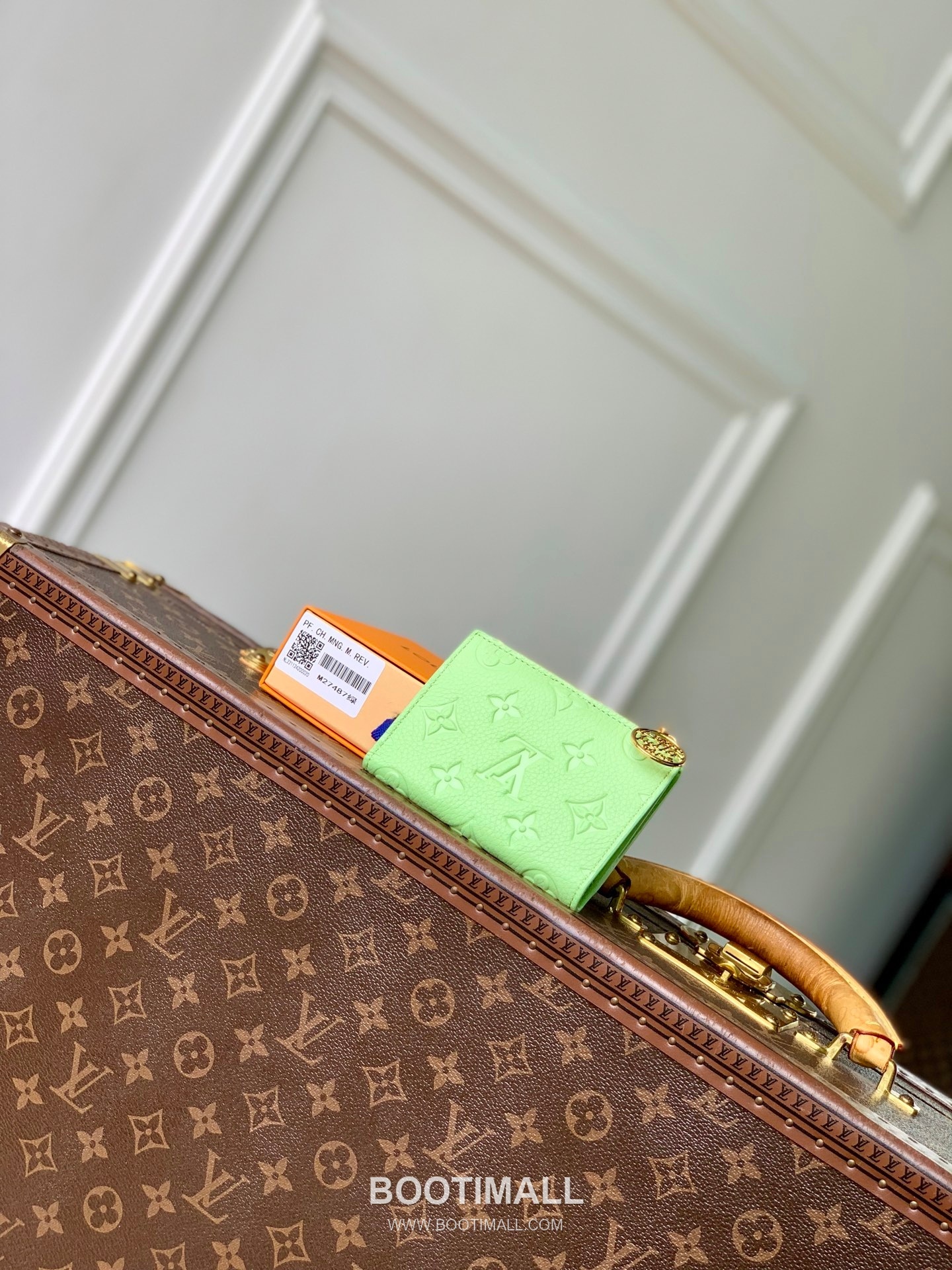 루이비통 모노그램 앙프렝뜨 레더 LV참 지퍼 그린 반지갑 Louis Vuitton Monogram Empreinte Leather LV Charm Zipper Green Wallet M27487 11.5cm 2