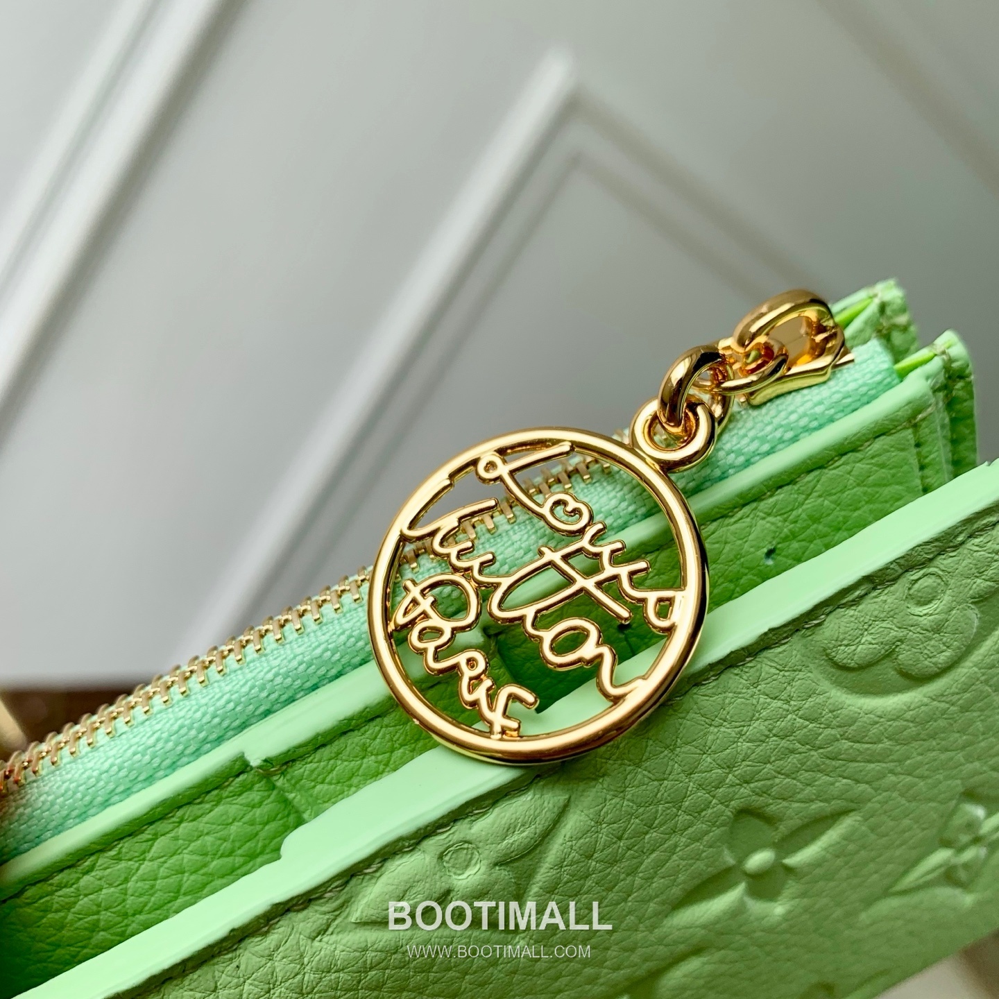 루이비통 모노그램 앙프렝뜨 레더 LV참 지퍼 그린 반지갑 Louis Vuitton Monogram Empreinte Leather LV Charm Zipper Green Wallet M27487 11.5cm 4