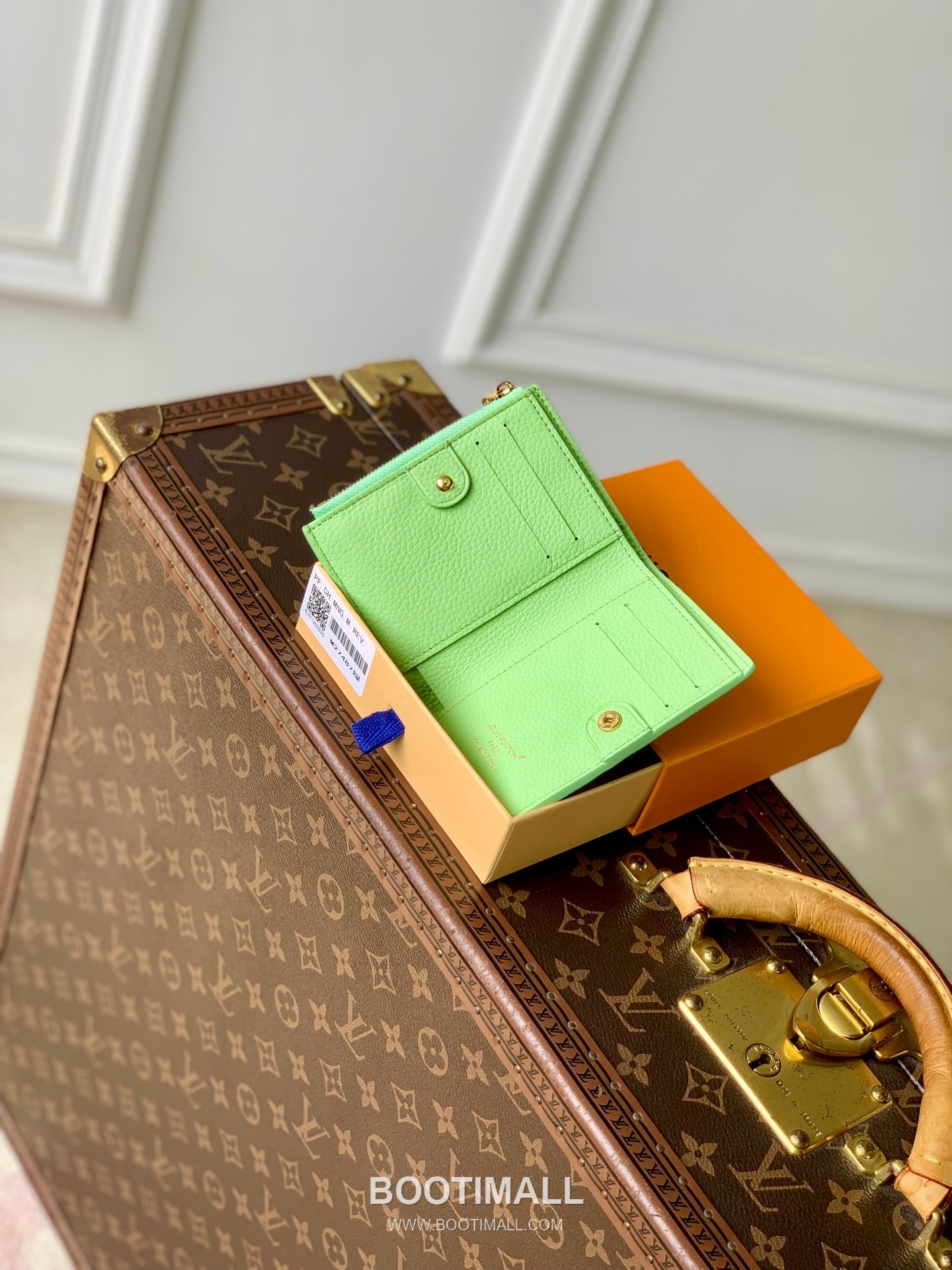 루이비통 모노그램 앙프렝뜨 레더 LV참 지퍼 그린 반지갑 Louis Vuitton Monogram Empreinte Leather LV Charm Zipper Green Wallet M27487 11.5cm 10
